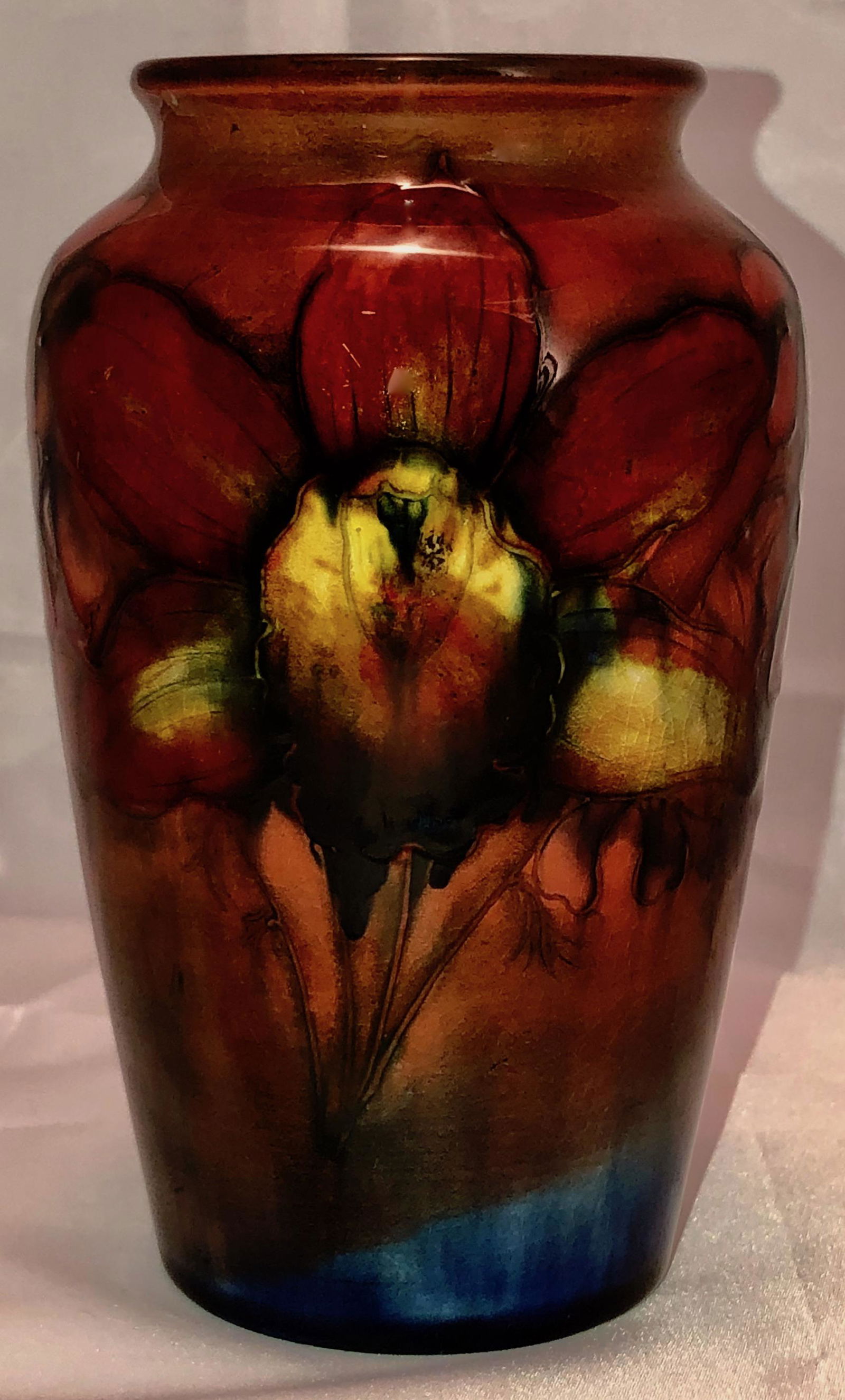 William Moorcroft Poppy / Iris Pottery Vase c.1930 (1 of 5)