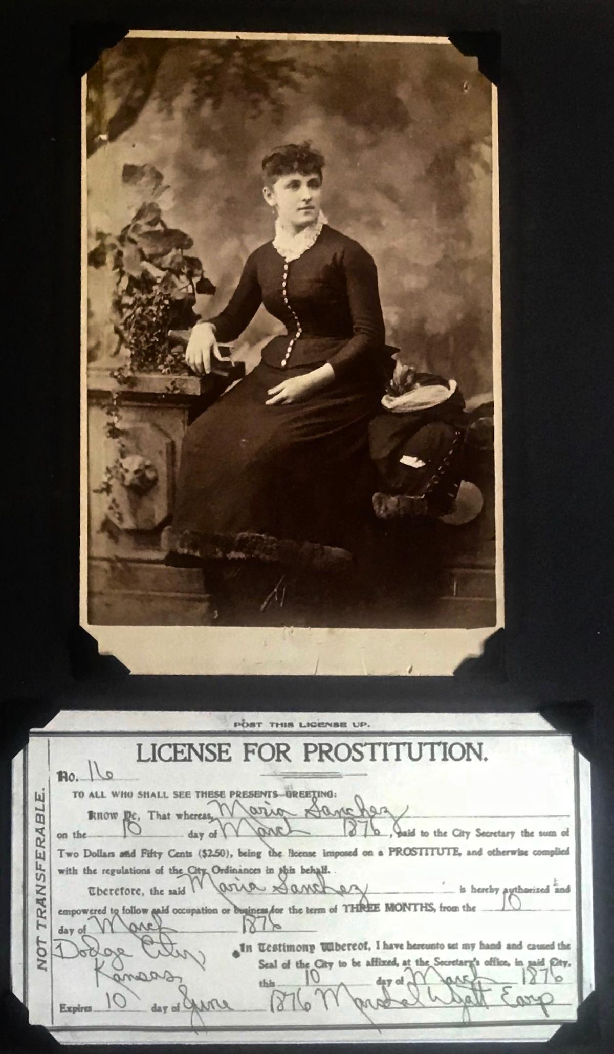 Prostitution License, Marshal Wyatt Earp, 1876 (1 of 4)