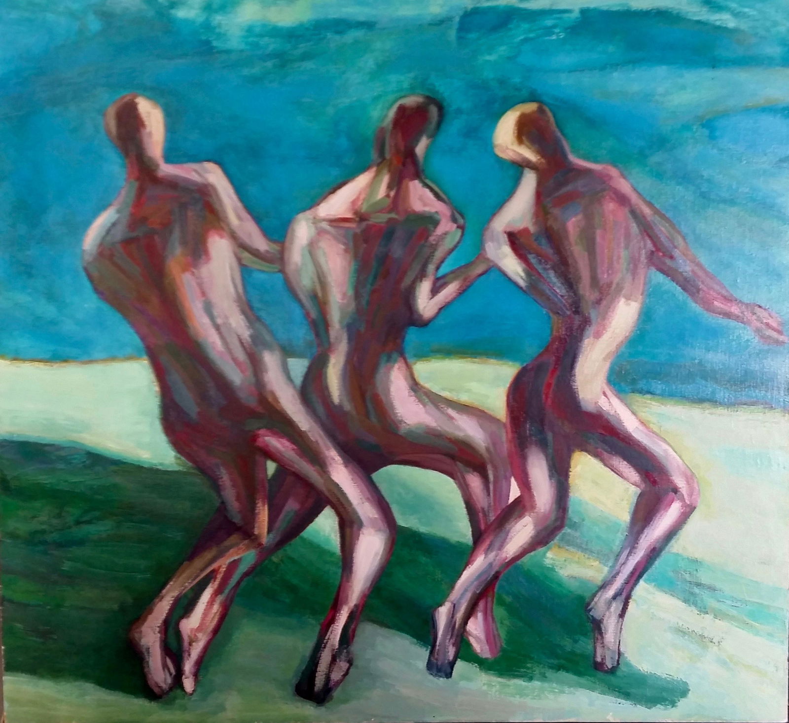 Abstract Painting FIGURES IN MOTION Erwin Wending (1 of 3)