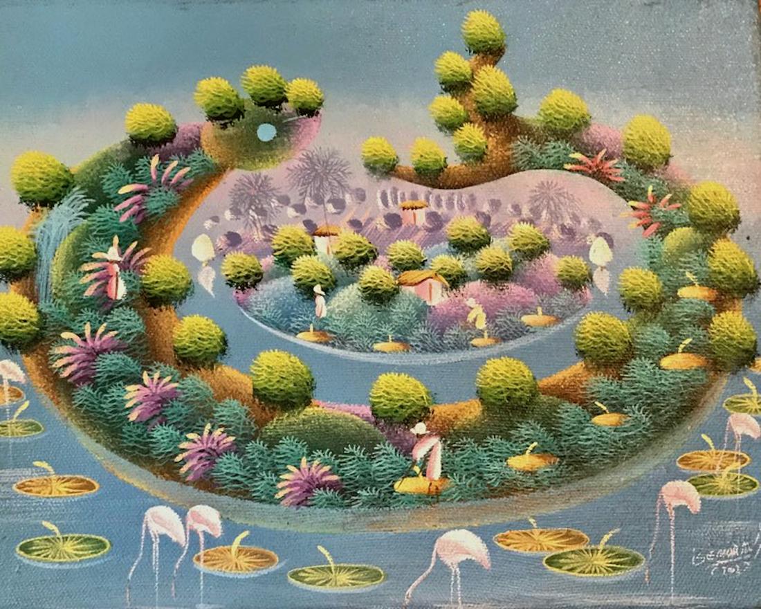 Haitian Surreal Landscape Painting, Isemorin F. (1 of 4)