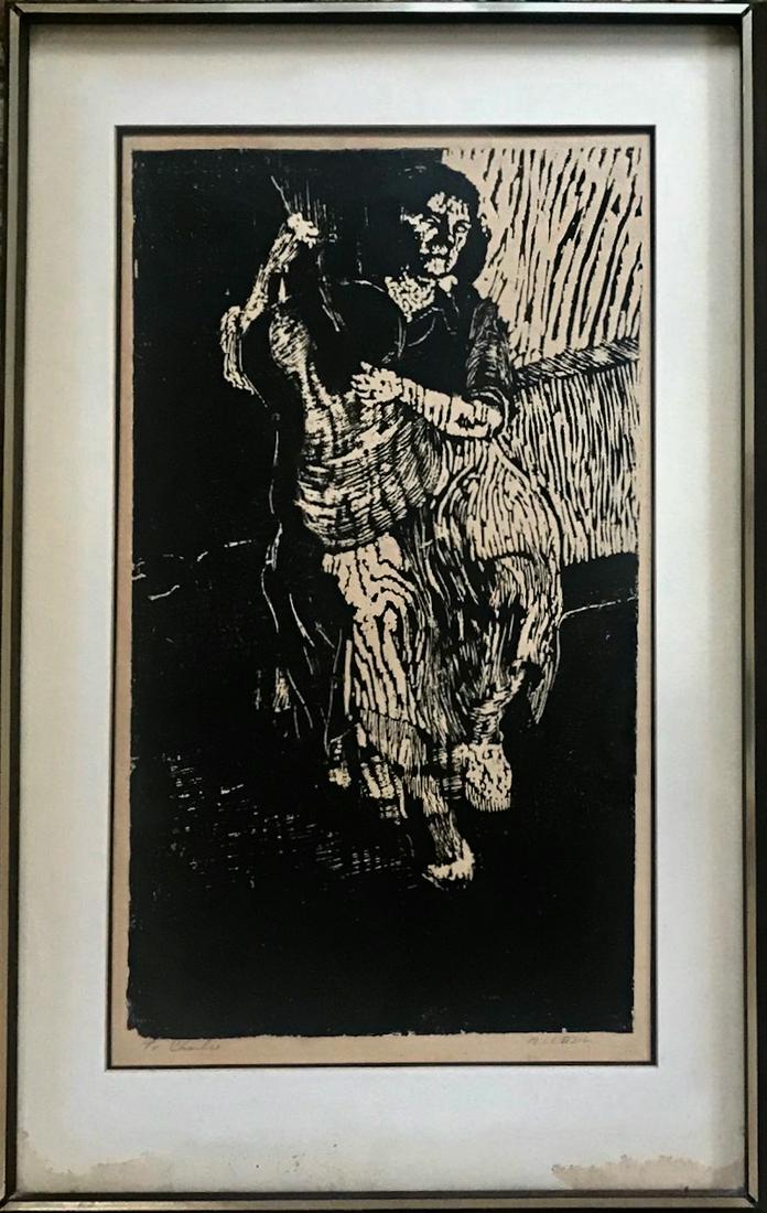 Mel Leipzk (American, b.1935) ABSTRACT GUITARIST (1 of 4)