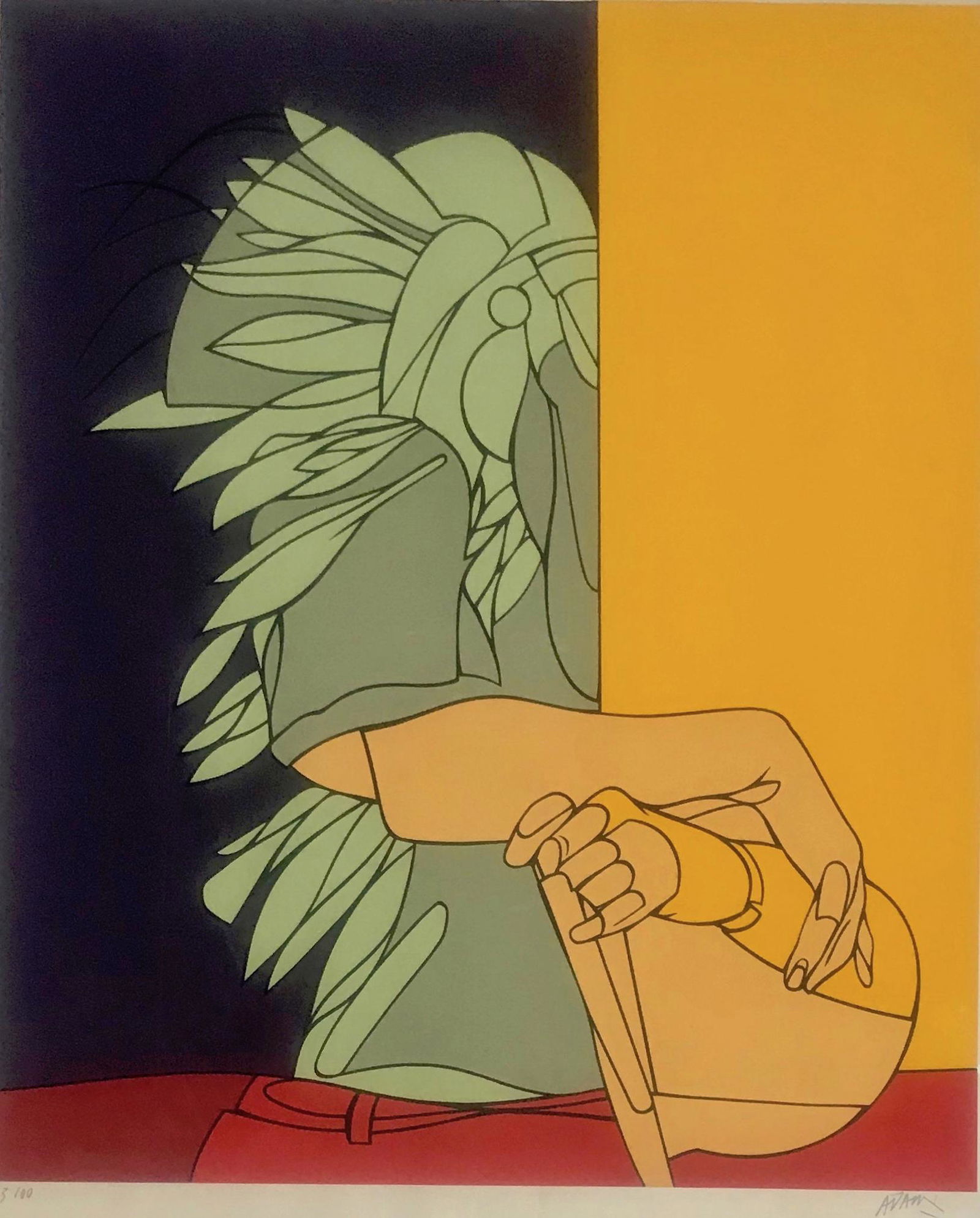 Valerio Adami (Italian, b.1935) Surreal Serigraph (1 of 4)