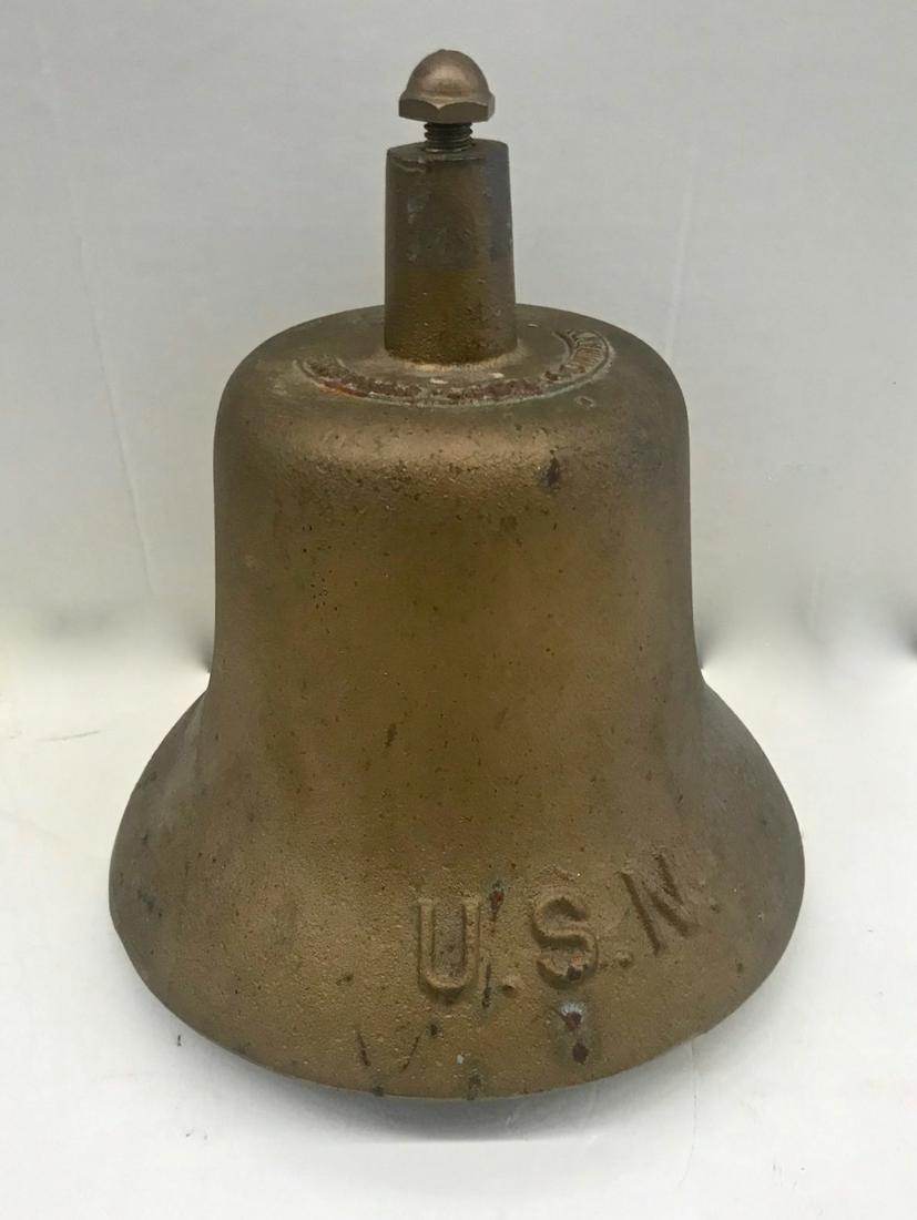 WWII U.S.Navy Iron Ship Bell by Harvard Lock Company (1 of 4)