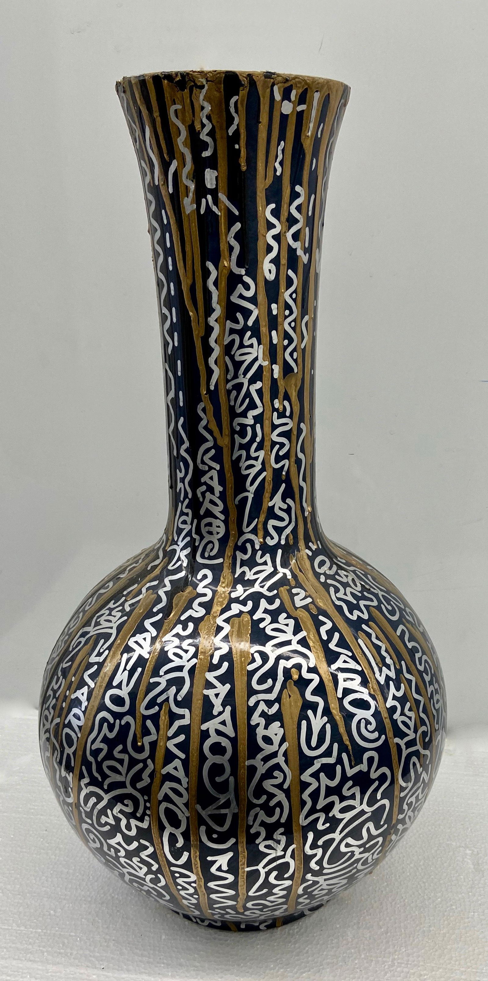 LA II (Angel Ortiz) Urban Graffiti Painted Vase (1 of 5)