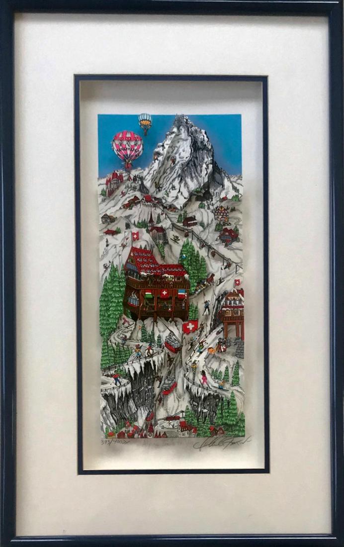 ALPINE TRAILS TO YOU 3-D Charles Fazzino 1997 (1 of 3)