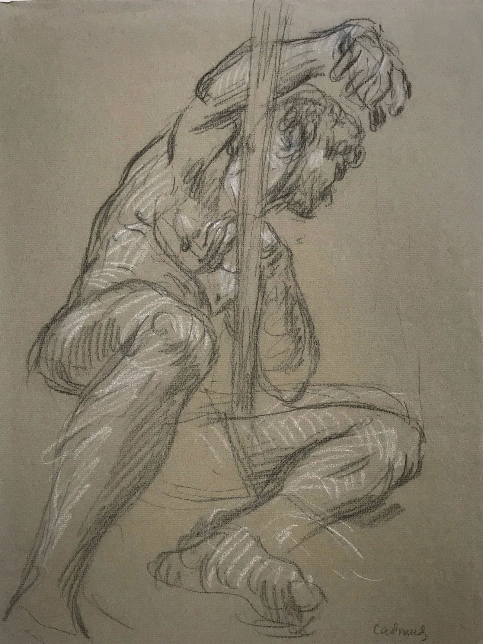 Paul Cadmus DAVID & GOLIATH Original Drawing (1 of 3)