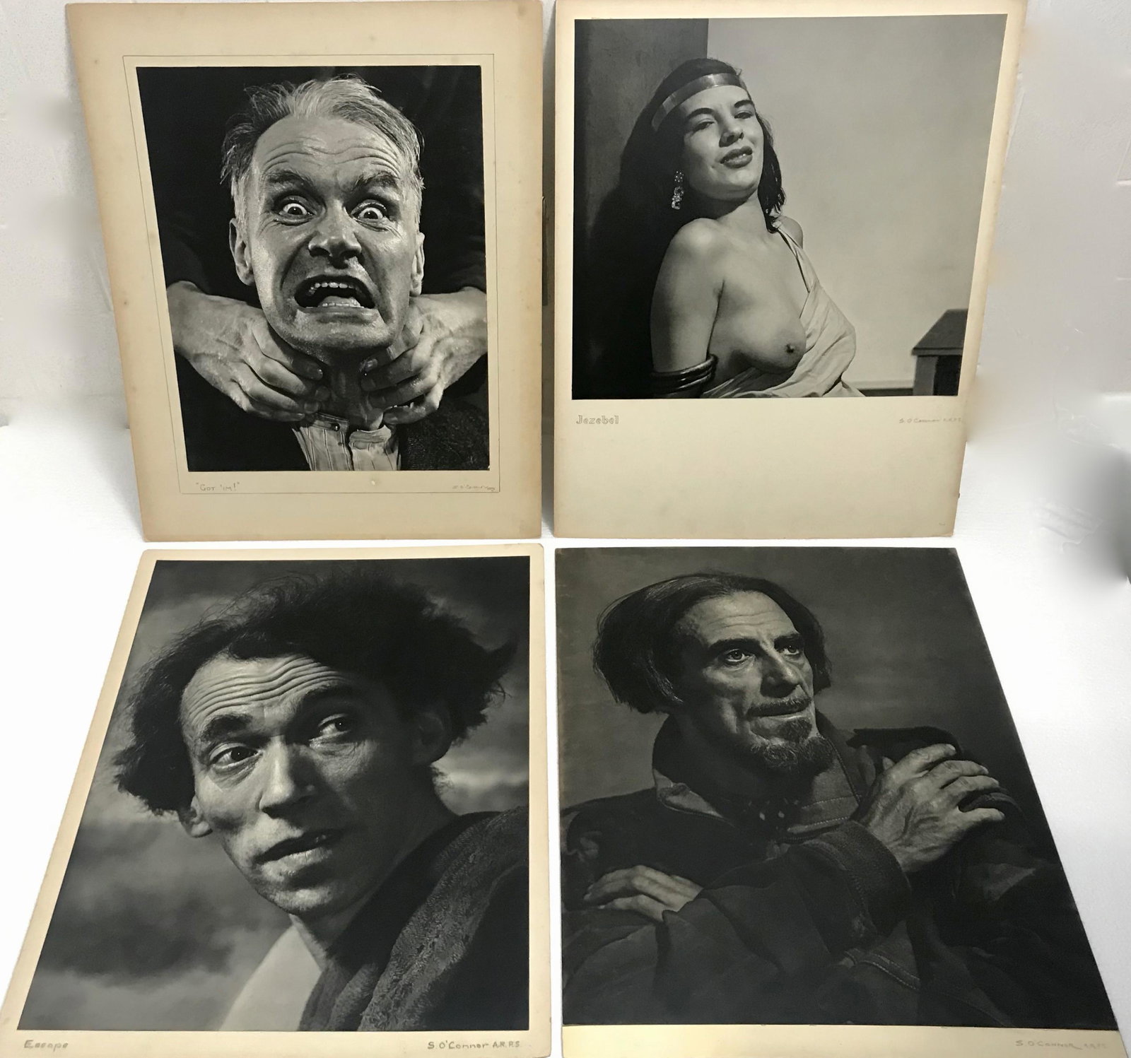 Mid-Century Original British Photographs, S.O Connor: Four classic mid-century original photographs, signed, dated and titled by the British photographer, S. O'Connor A.R.P.S. 1950s. Exhibited at the BARNET and FINCHLEY PHOTOGRAPHIC SOCIETY, ENGLAND duri