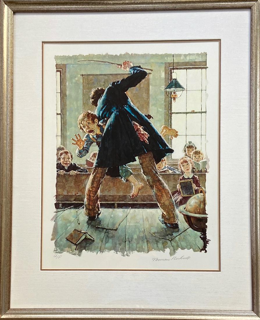 Norman Rockwell A/P THE CANING Tom Sawyer MARK TWAIN (1 of 4)