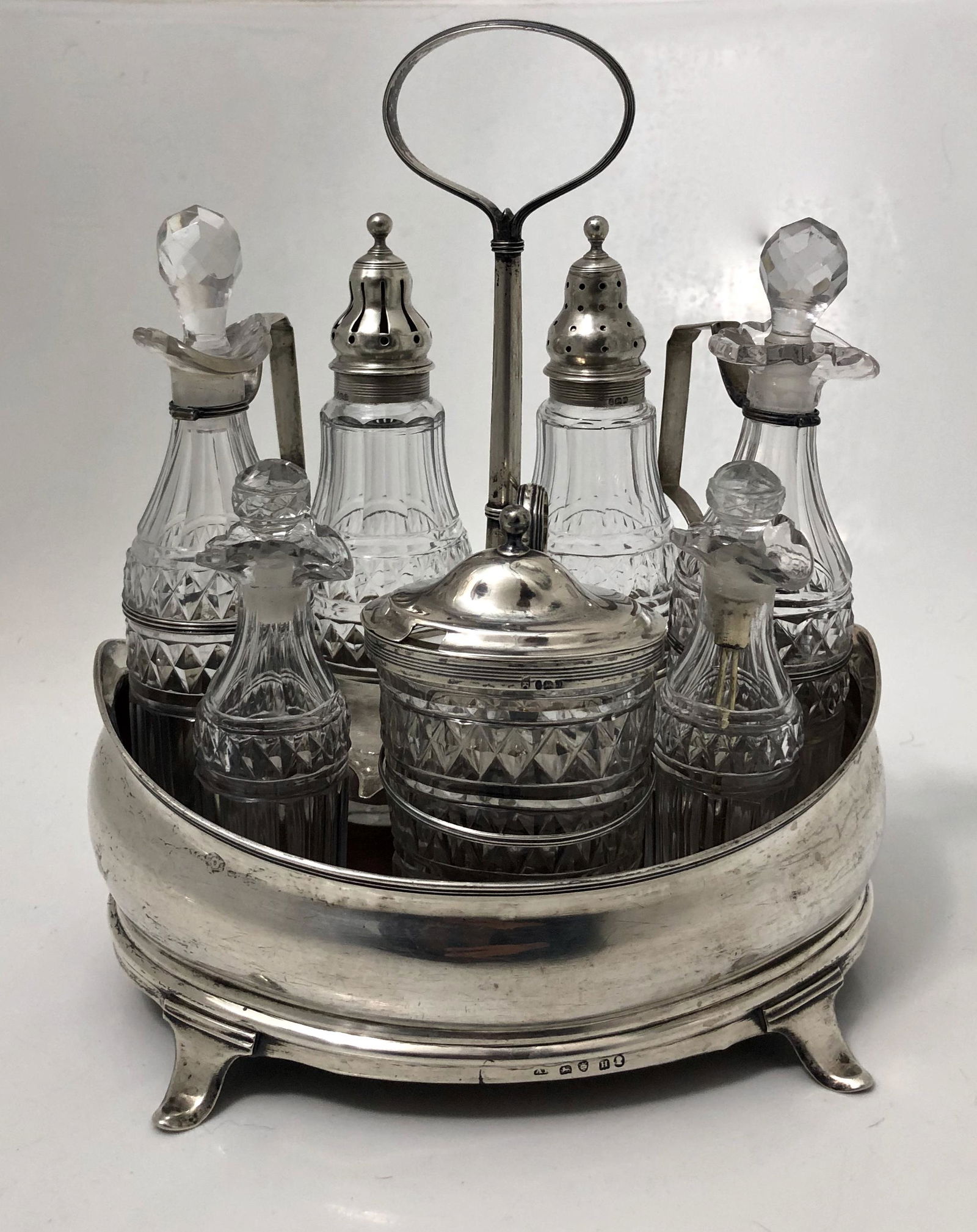 Georgian Silver Cruet Set, Abstinando King, London,1804 (1 of 8)
