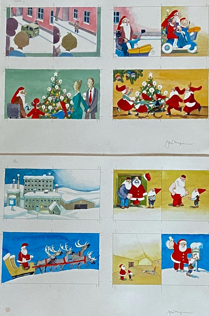Jan Morgensen Original Storybook  Illustrations SANTA (1 of 4)