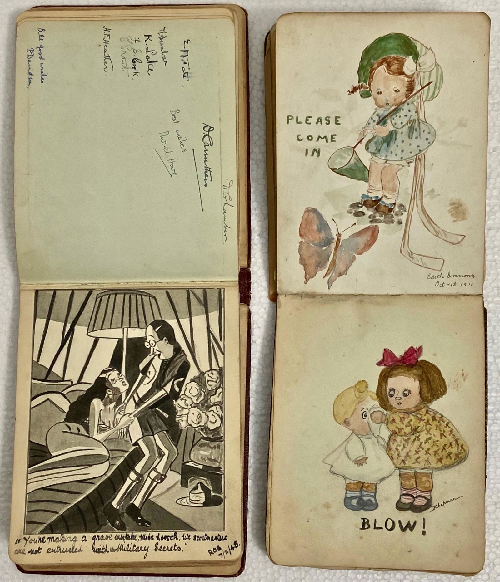 Albums Of Ink & Watercolor Drawings 1910-1940s (1 of 5)