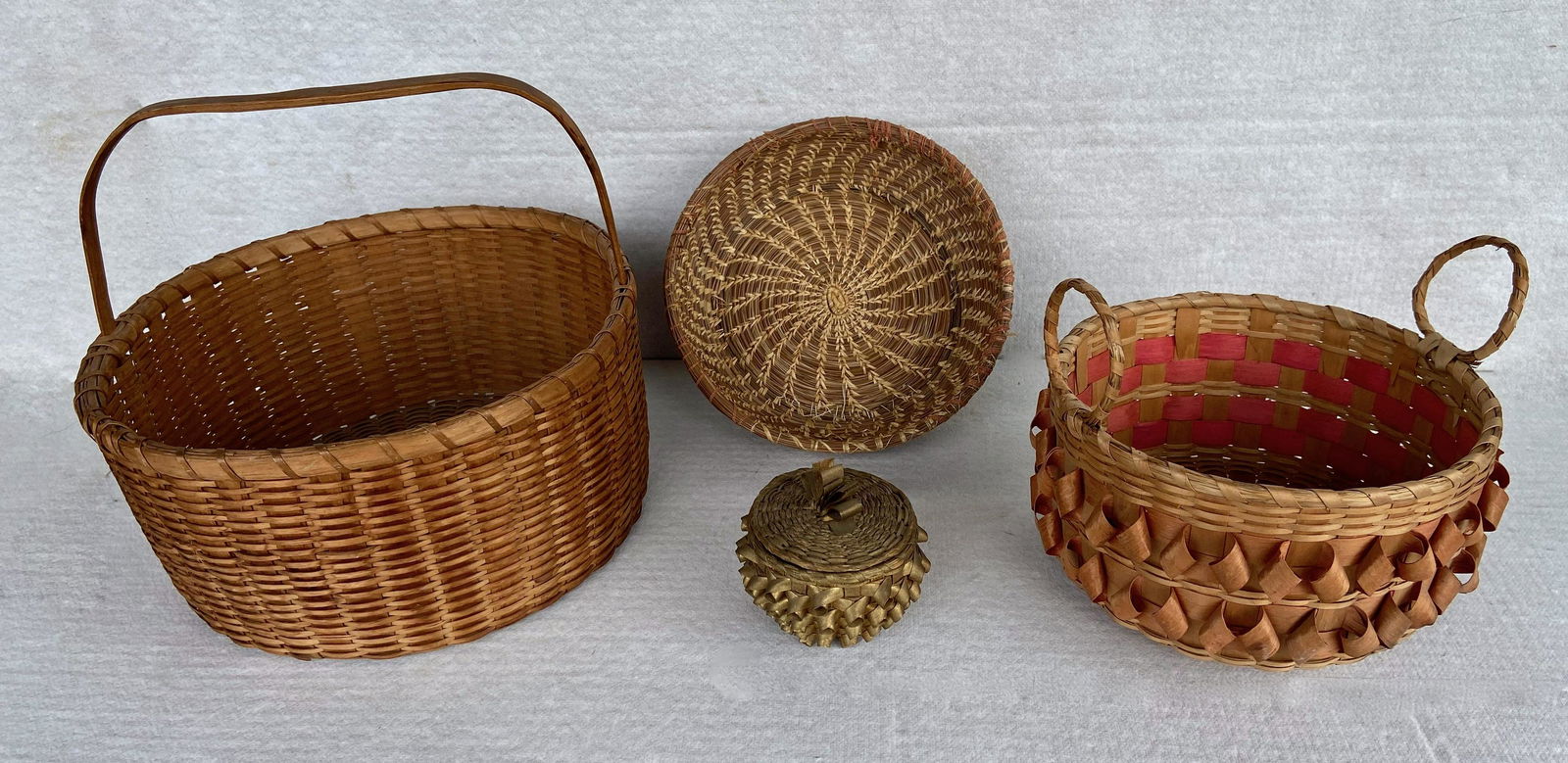 Native American MICMAC Handwoven Indian Baskets, Maine (1 of 3)