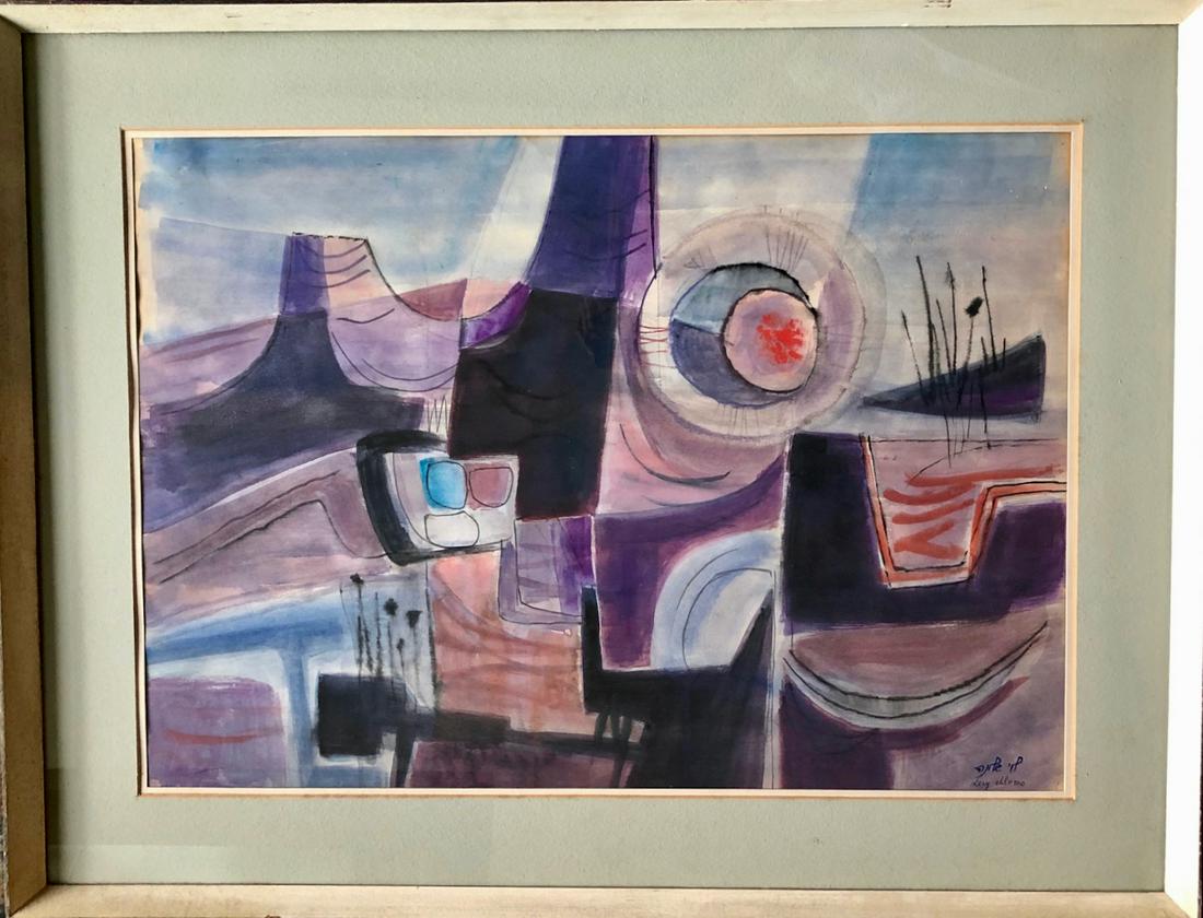 Mid-Century Israeli Modernist Painting, Levy Shlomo (1 of 4)
