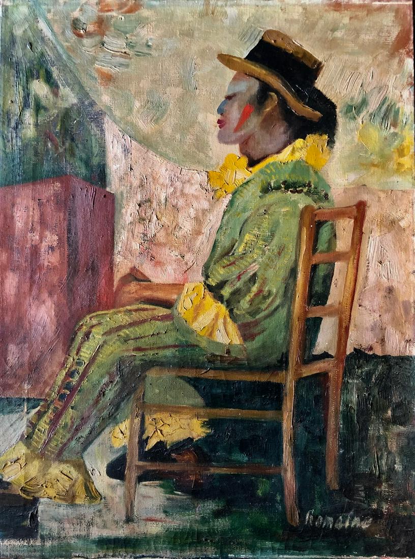 African American Oil Painting BACKSTAGE, Morgan (1 of 3)