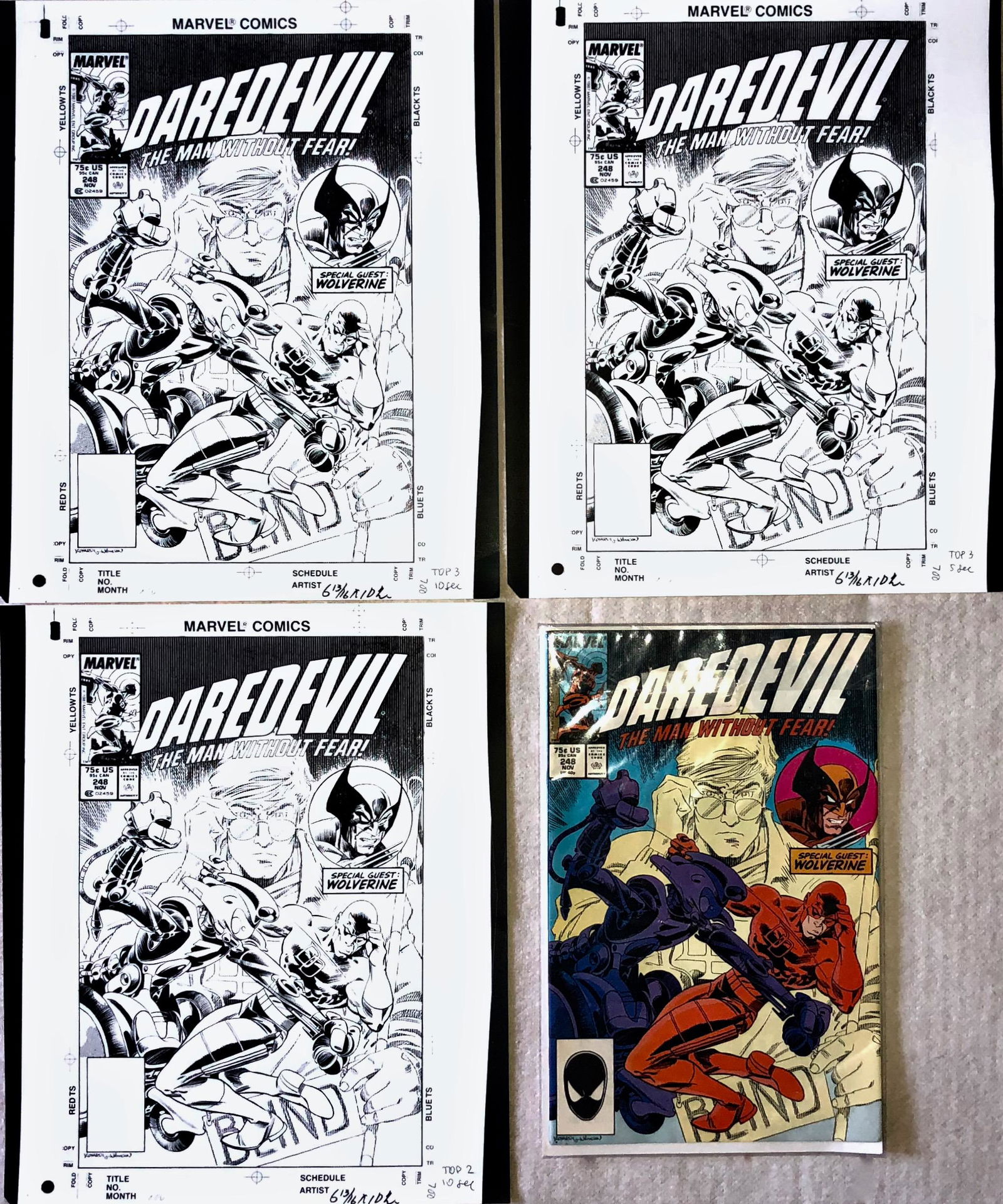 Original  MARVEL COMICS  Production Transparencies (1 of 15)