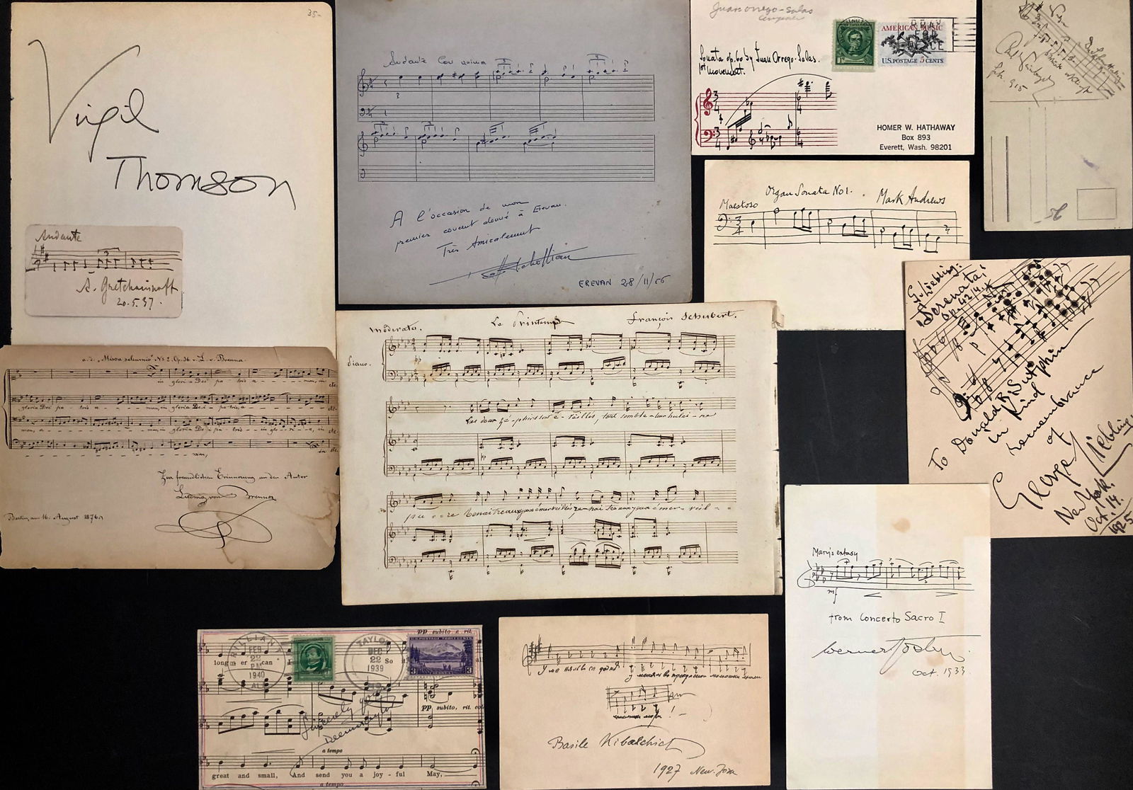 Renown Musicians: Autographs, Letters & Music Quotes (1 of 6)