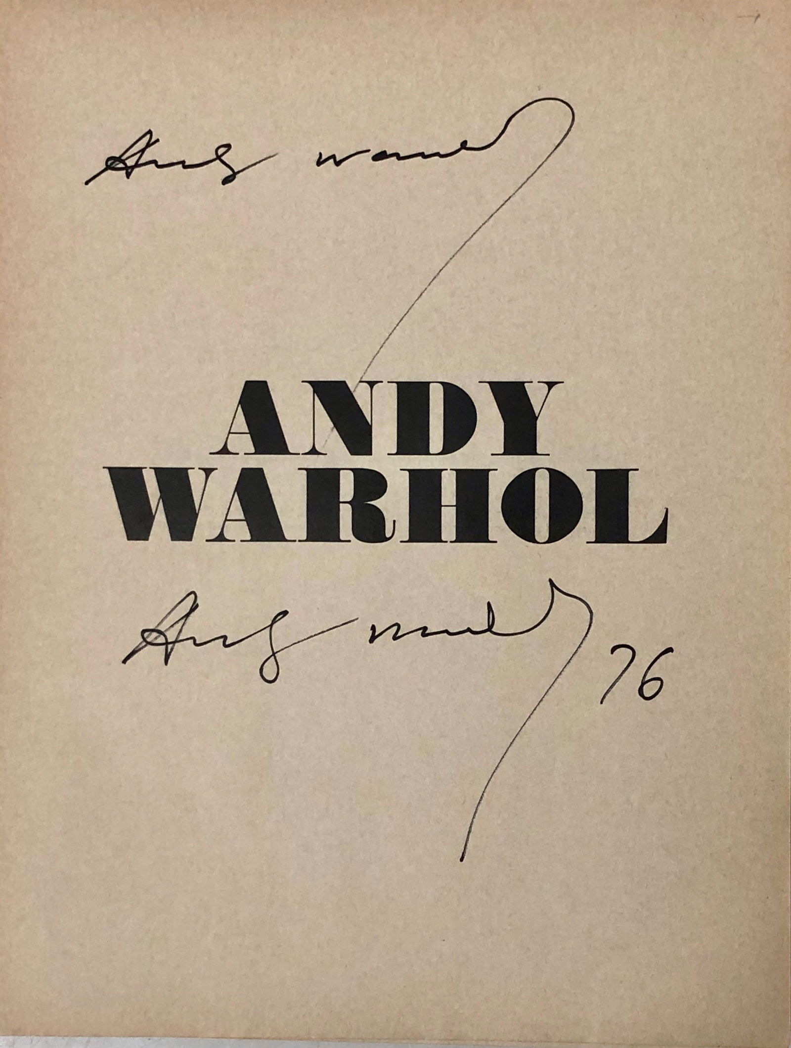 ANDY WARHOL Double Signed MODERNA MUSSET CATALOGUE,1968 (1 of 10)