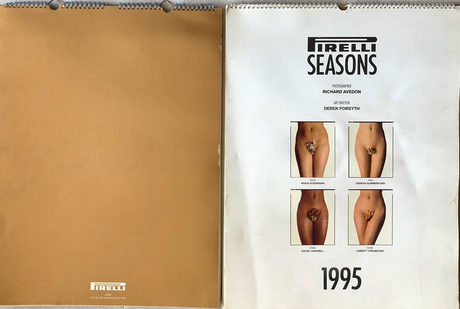 Photographers Richard Avedon & Demarchelier; Pirelli: ICONIC PIRELLI CALENDARS-THE CAL (2). Photographers RICHARD AVEDON & PATRICK DEMARCHELIER erotic Pirelli limited and numbered edition calendars. PATRICK DEMARCHELIER photographic Pirelli calendar PEAR