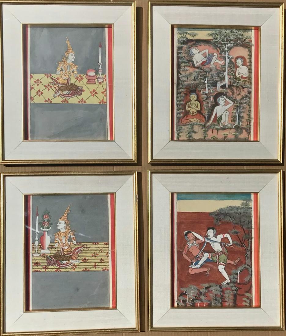 PHRAI MALAI Illuminated Manuscript Paintings, c.1800s (1 of 2)