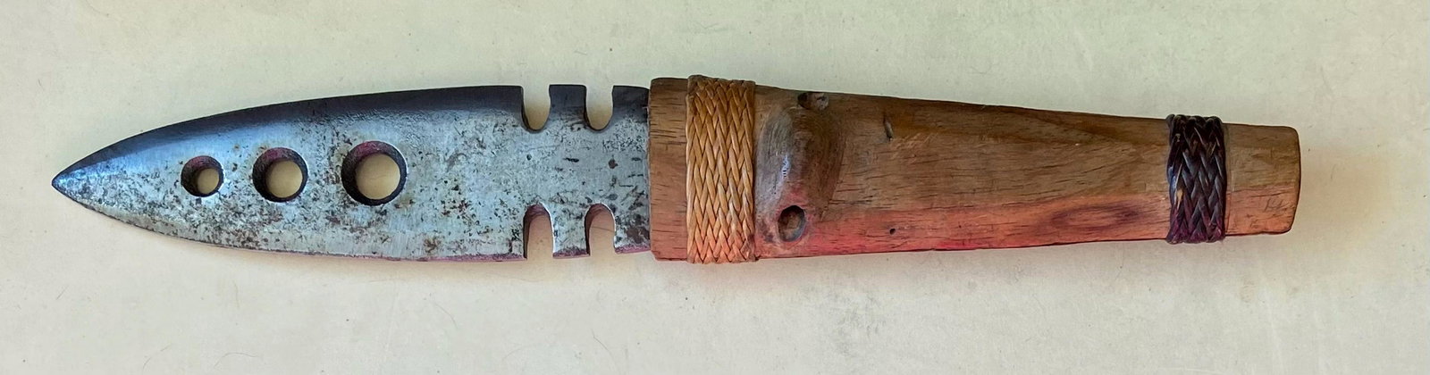 Antique Inuit Eskimo Hunting Knife W/ Wood Sheath (1 of 2)