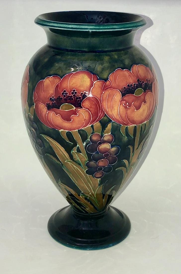 William Moorcroft Big Poppy Vase, ca. 1920 (1 of 6)