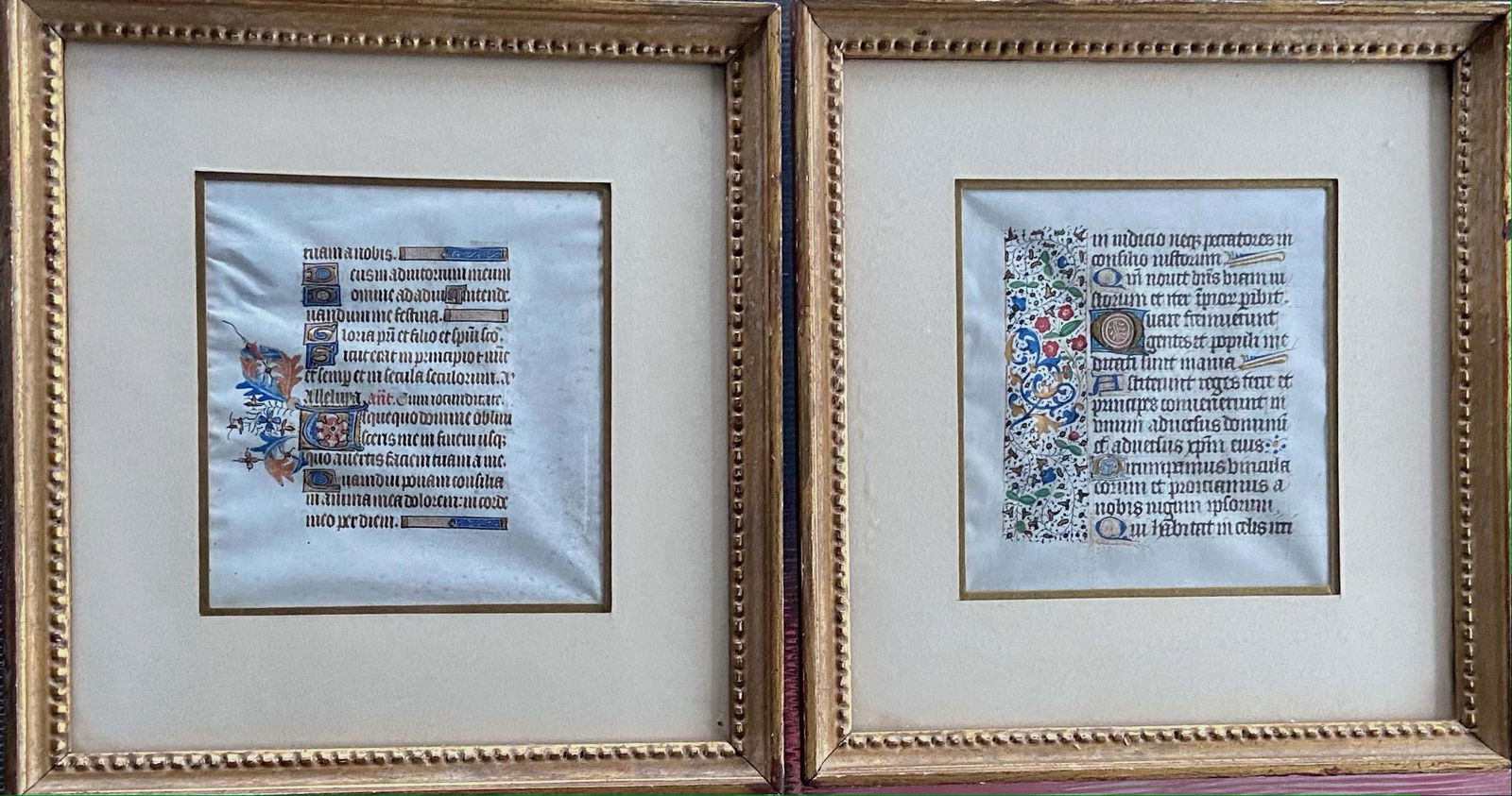 Illuminated Latin Manuscript Pages On Vellum (2) (1 of 4)