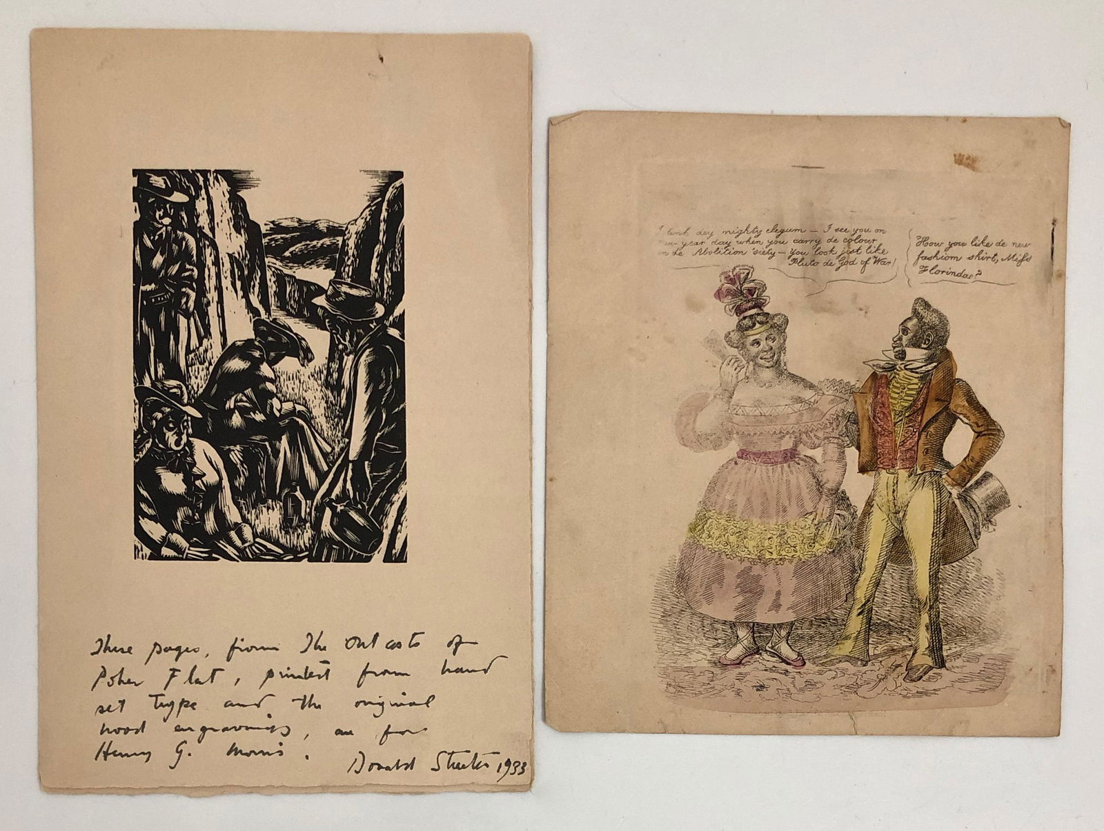 Life In Philadelphia & Outcasts Of Poker Flats Woodcuts (1 of 7)