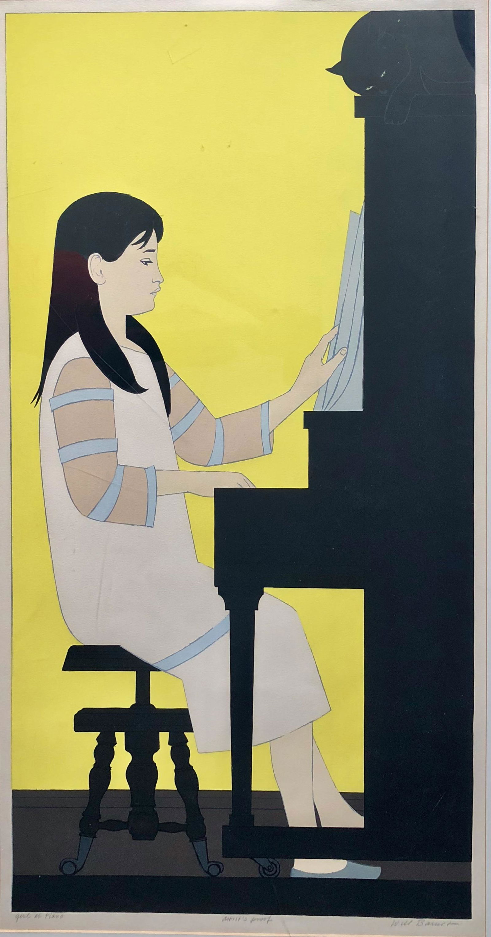 Will Barnet (American, 1911-2012) GIRL AT PIANO, 1973 (1 of 6)