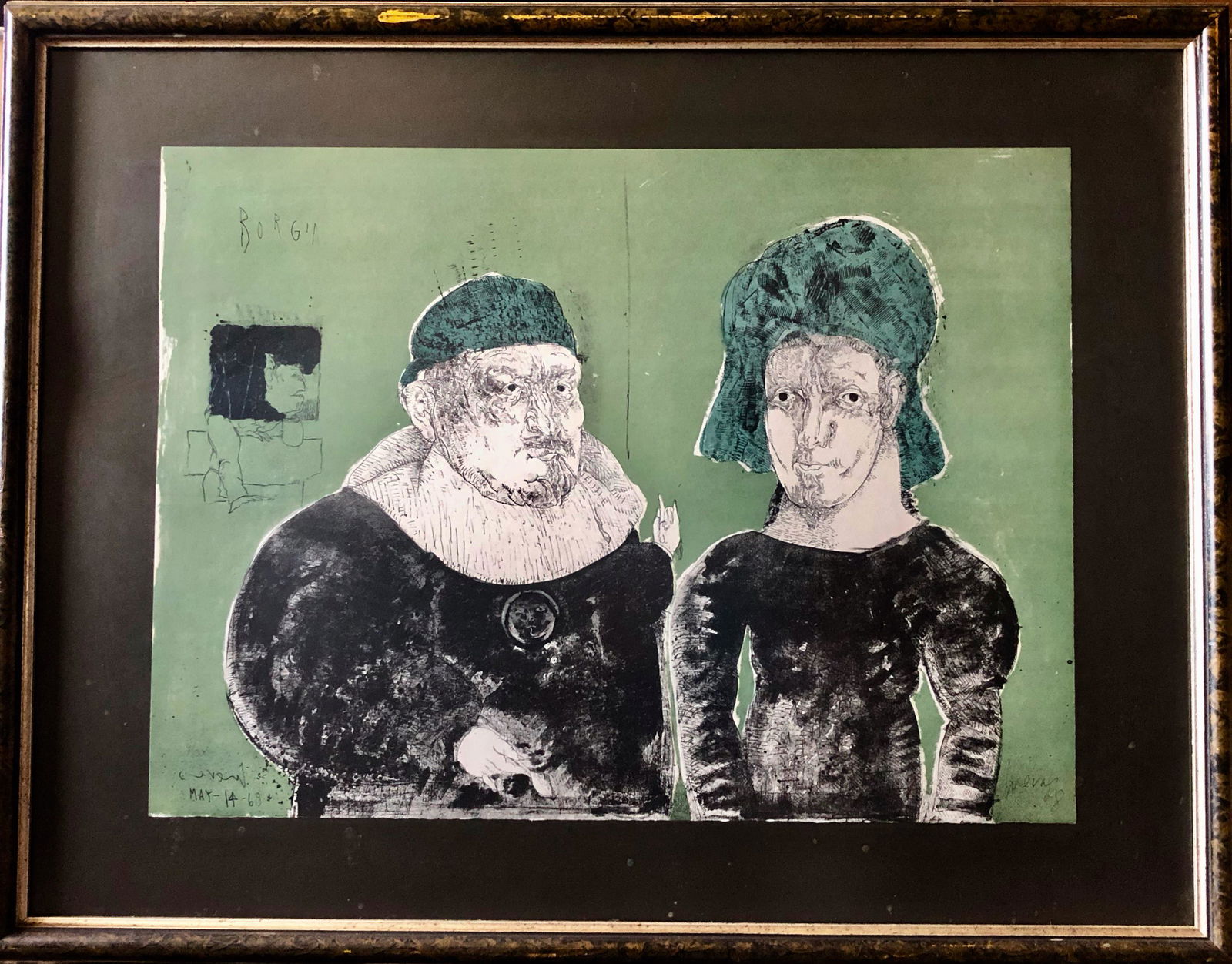 Jose Luis Cuevas (Mexican,1934-2017) BORGIA 1968 (1 of 5)