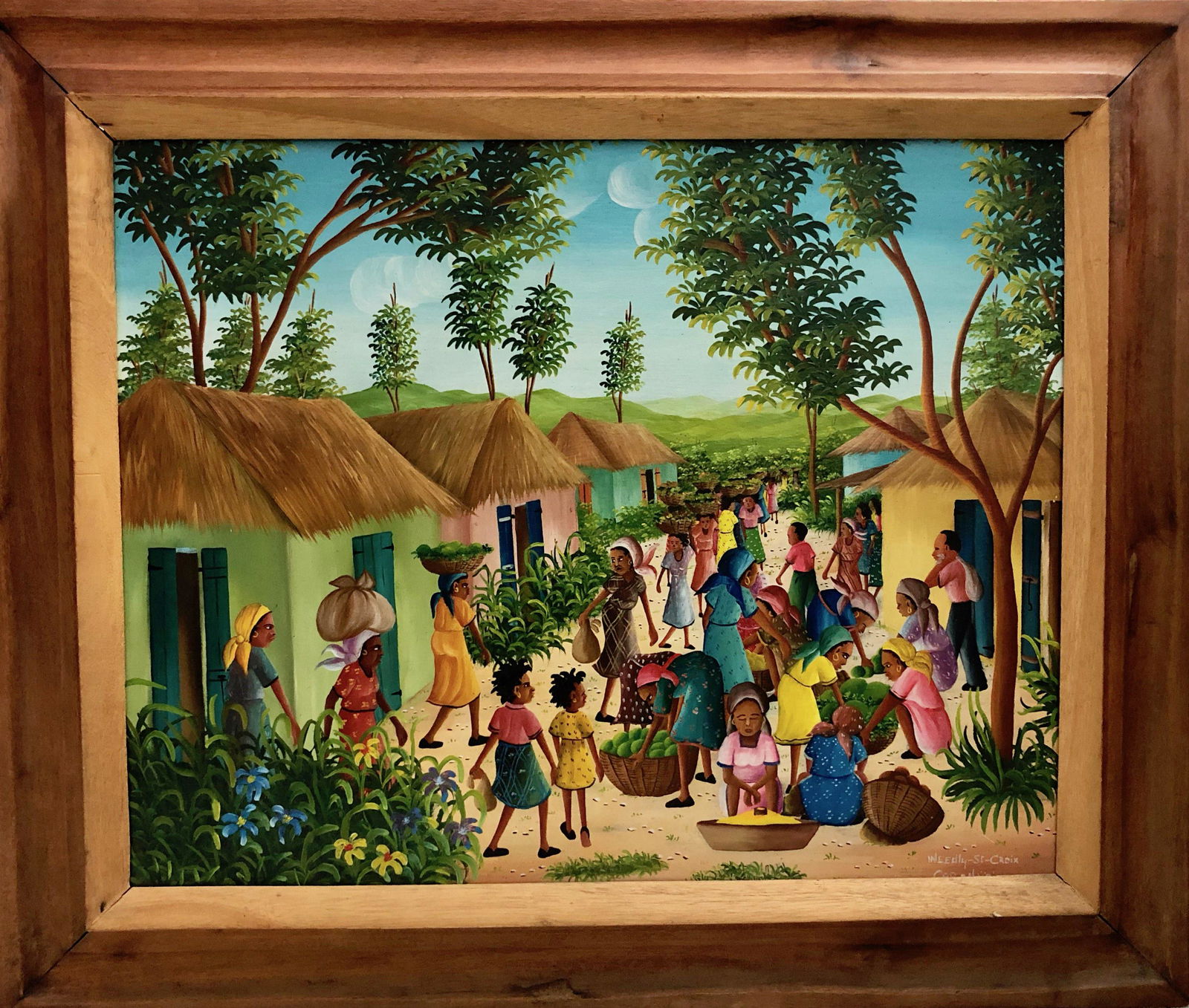 Haitian Village Painting Weely St. Croix Cap-Haiti (1 of 4)