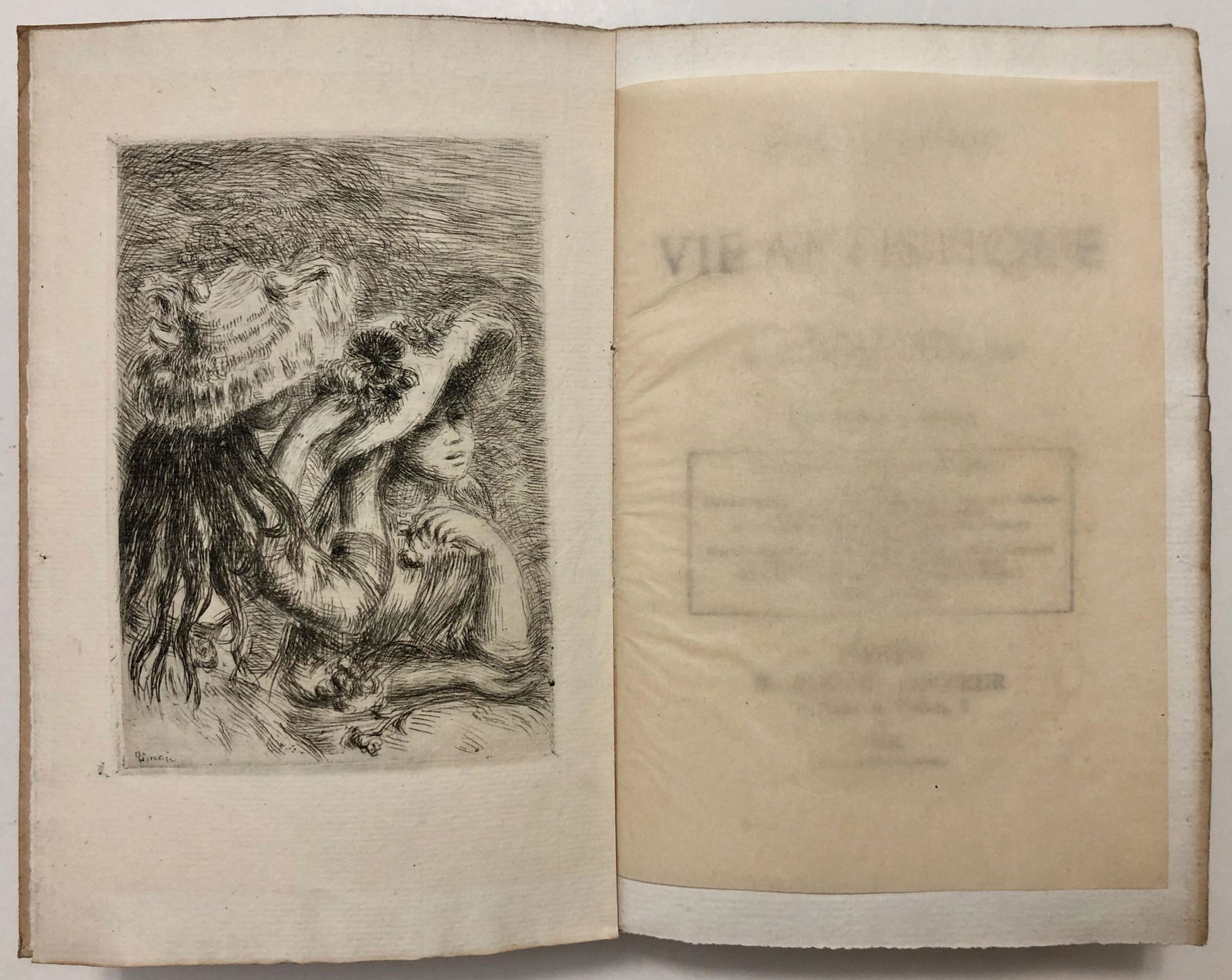 La Vie Artistique w/ Renoir Drypoint Etching, 1894 (1 of 6)