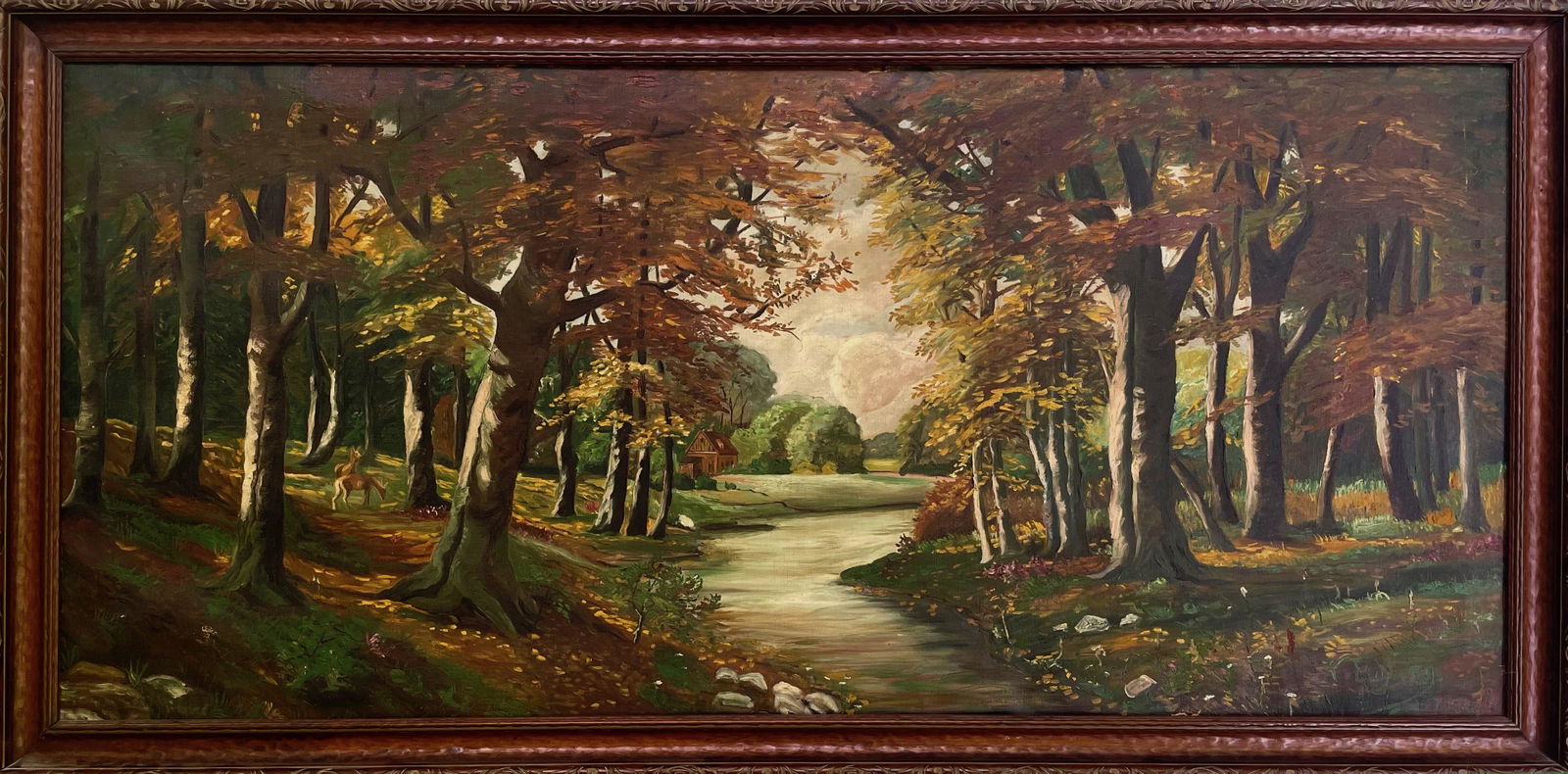 American Forest Landscape Oil Painting, Eidsberg, 1930 (1 of 4)