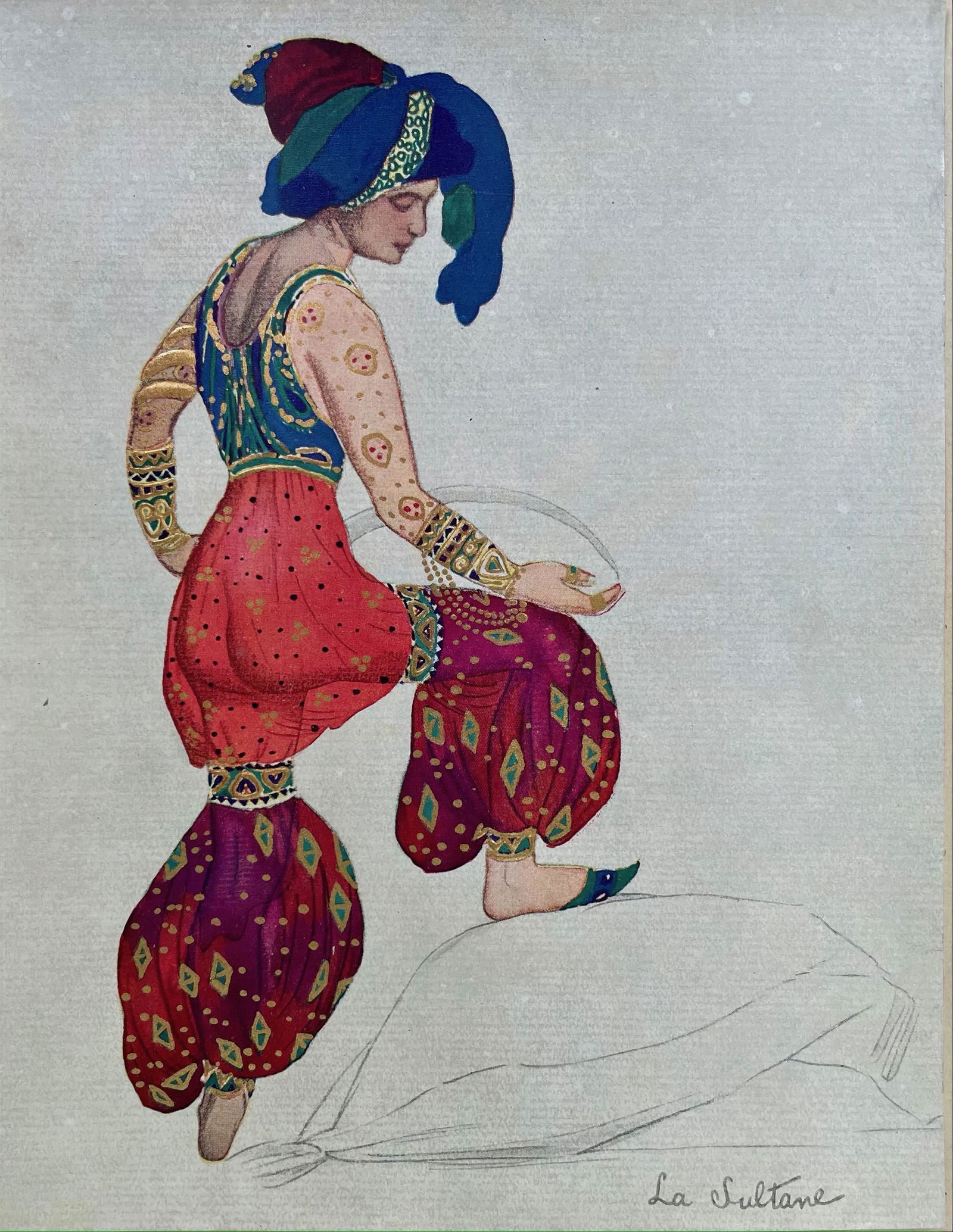 Leon Bakst (1866-1924) Pochoir Costume Designs (2) (1 of 2)