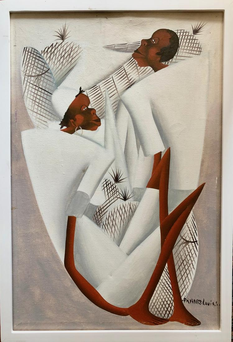 Haitian Folk Art Painting, Frantz Louis  c.1970 (1 of 4)