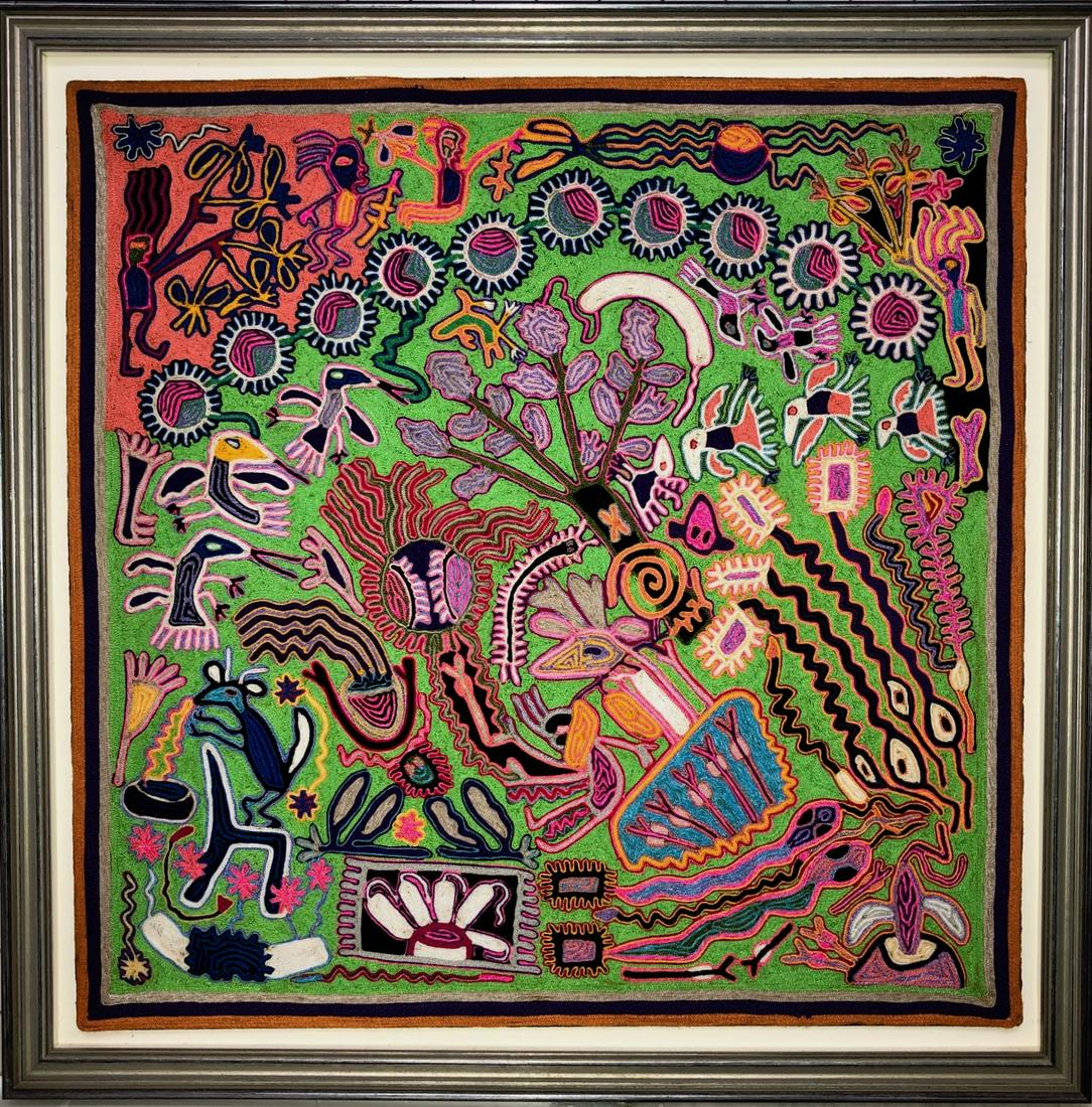 Kuna Mola Folk Art Embroidered Textile Panel, Panama (1 of 6)