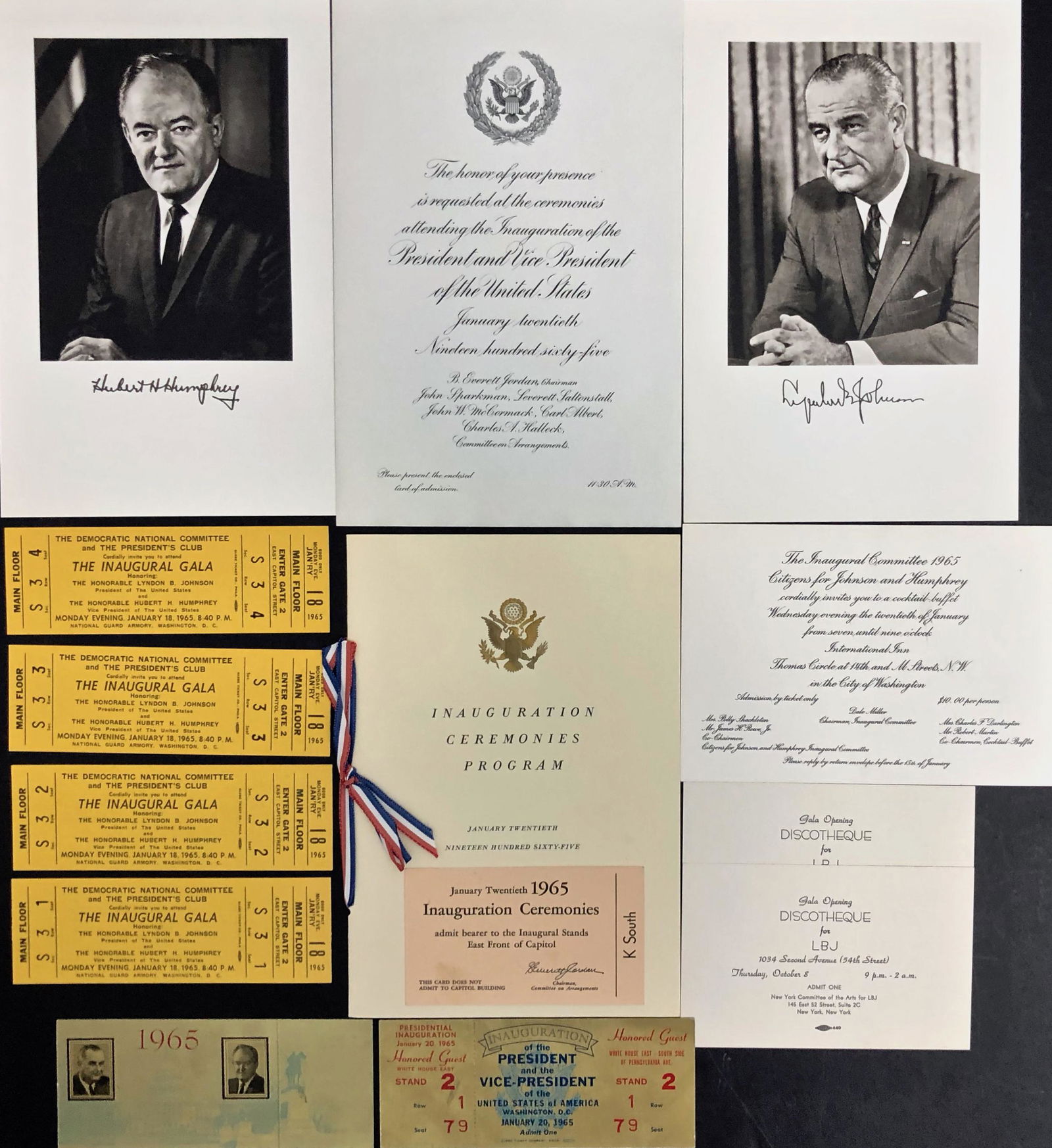 President Lyndon Johnson & Humphrey Inauguration, 1965 (1 of 3)