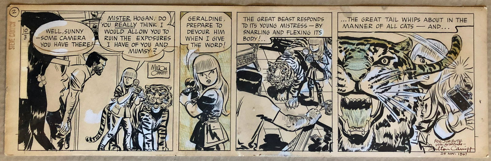 CANIFF MILTON, Steve Canyon Original Comic Strip, 1967 (1 of 5)