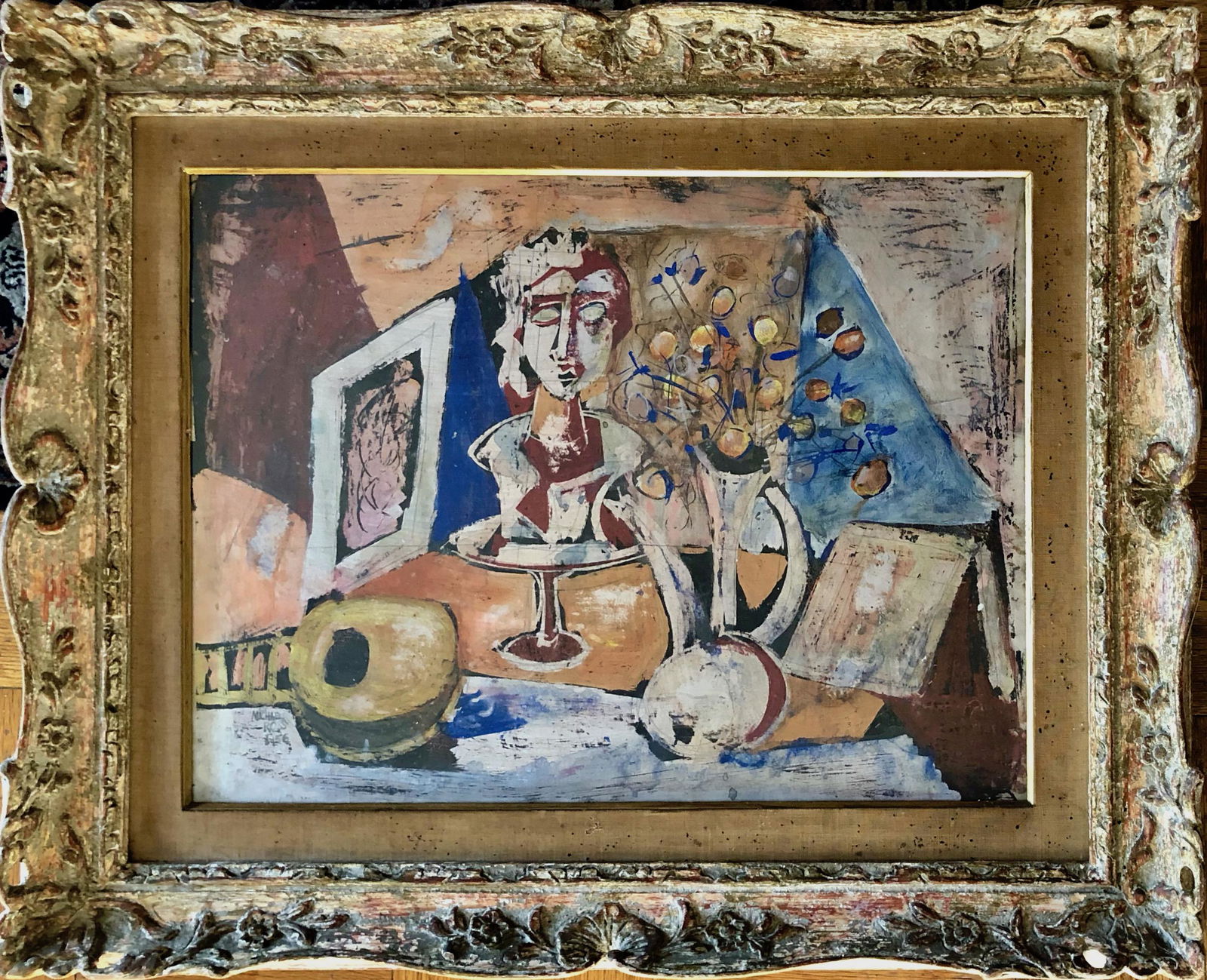 Abstract Cubist Composition Painting, Michael Ross 1956 (1 of 4)