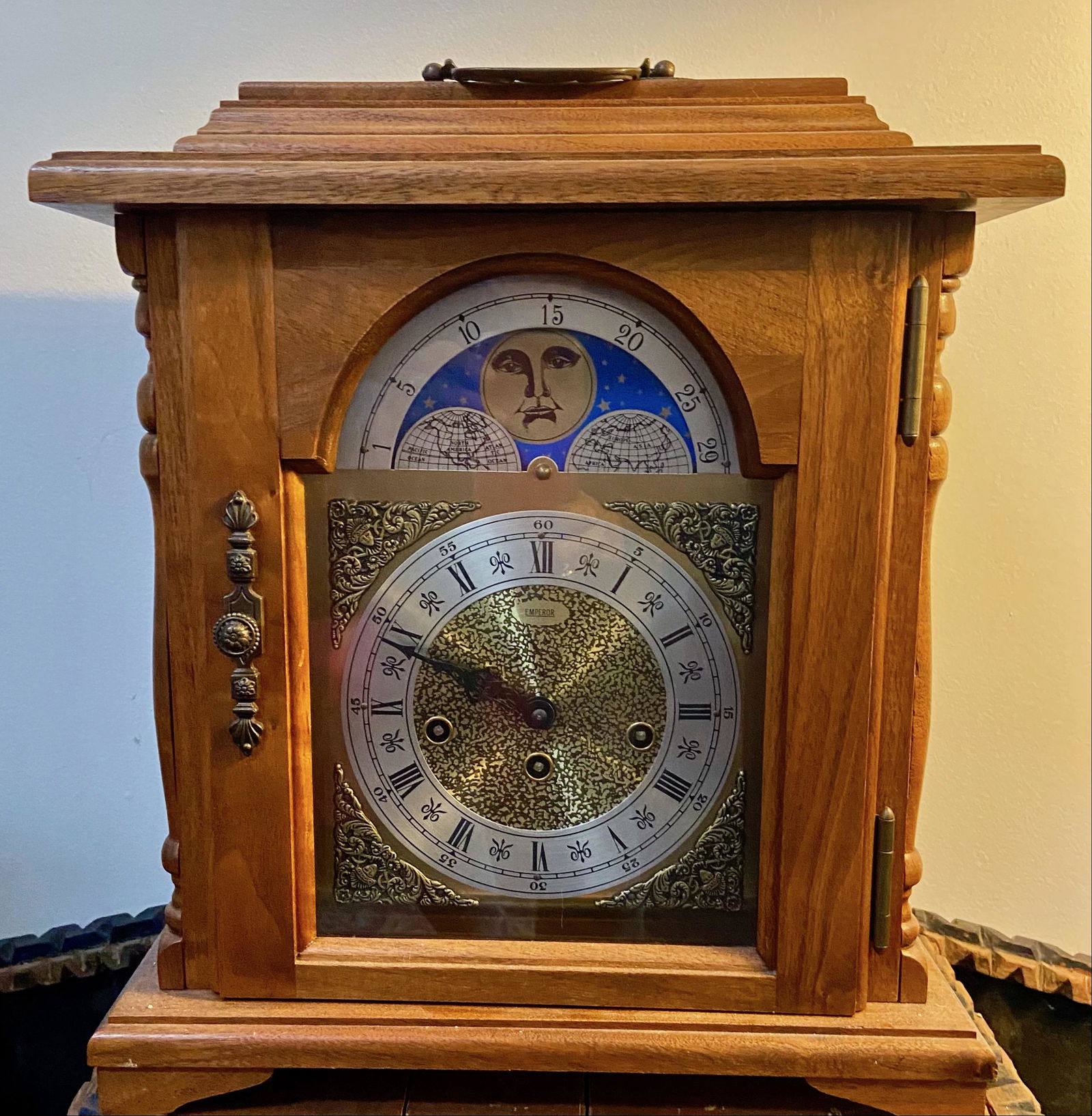 Emperor Lunar Cycle Calendar Clock, Franz Hermle, 1970s (1 of 5)