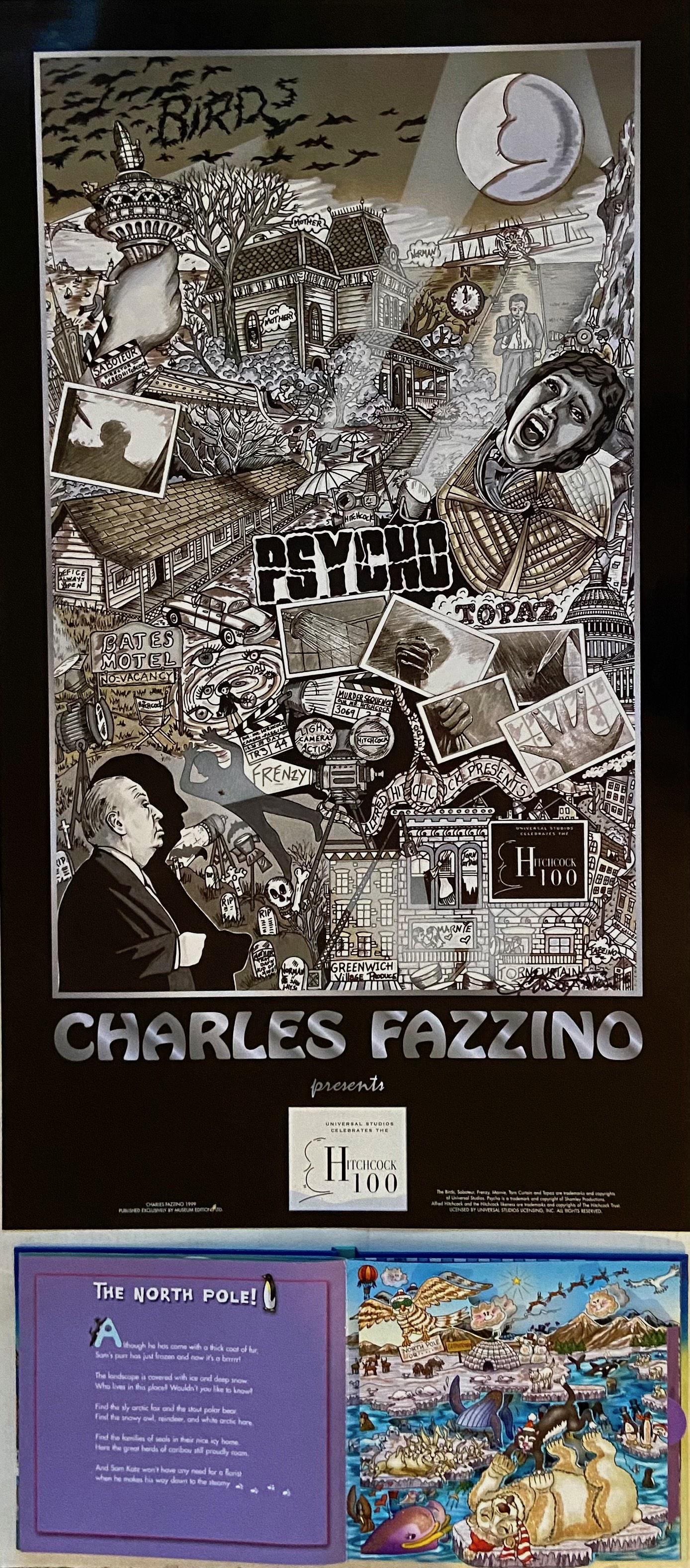 Charles Fazzino PSYCHO & 3-D POP-UP BOOK, Signed (1 of 3)