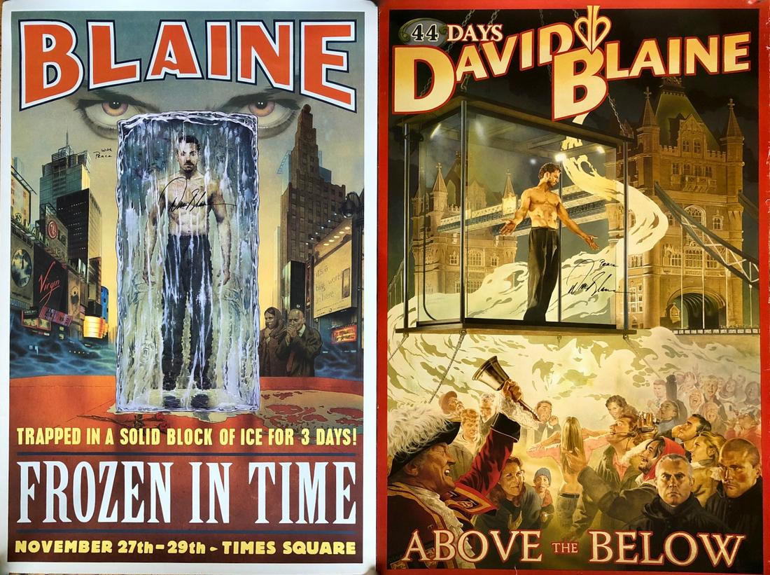 Magician David Blaine Autographed Posters (2) (1 of 5)