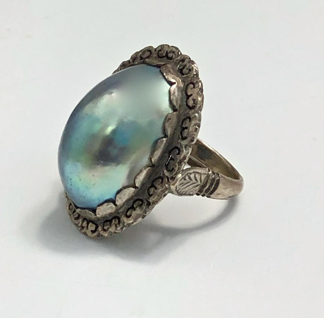 Vintage 18K White Gold Mabe Pearl Ring (1 of 3)