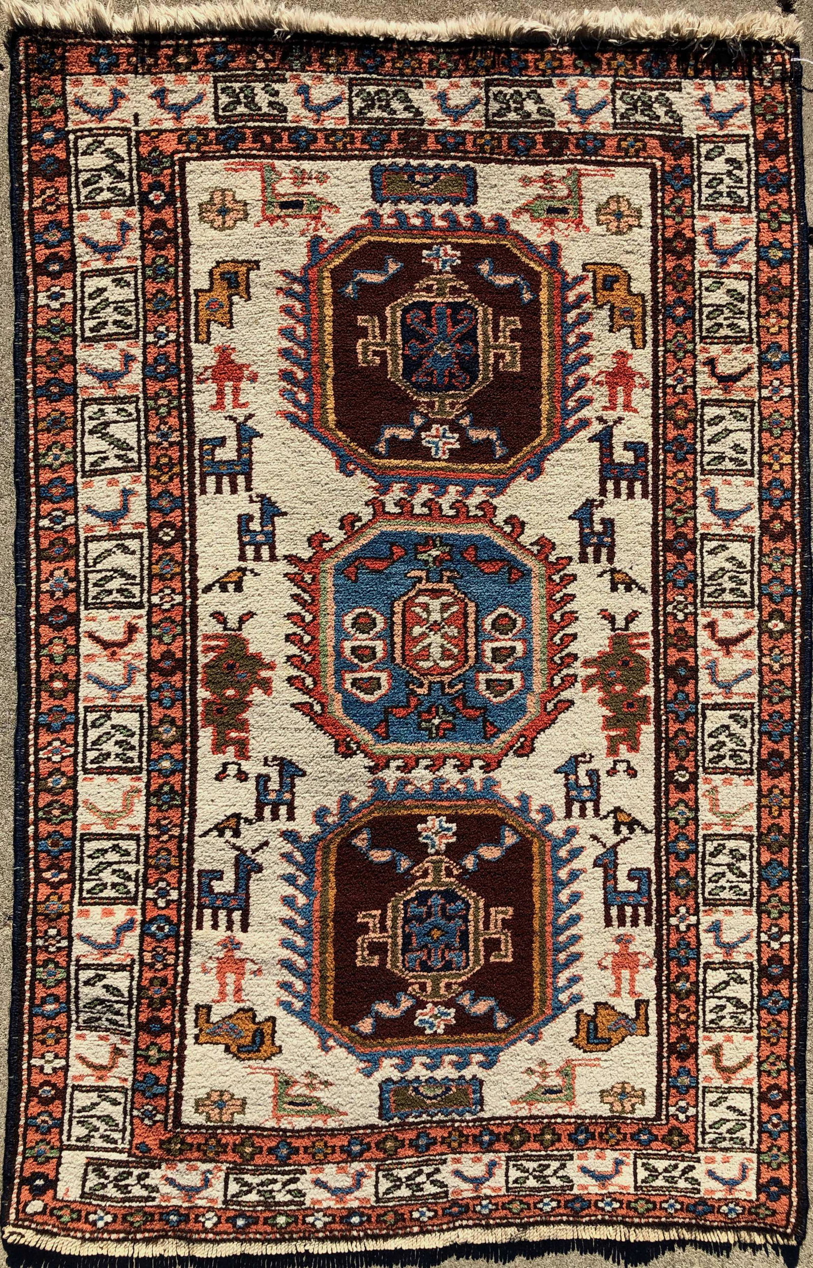 Semi-Antique Persian Pictorial Ardabil Rug (1 of 3)