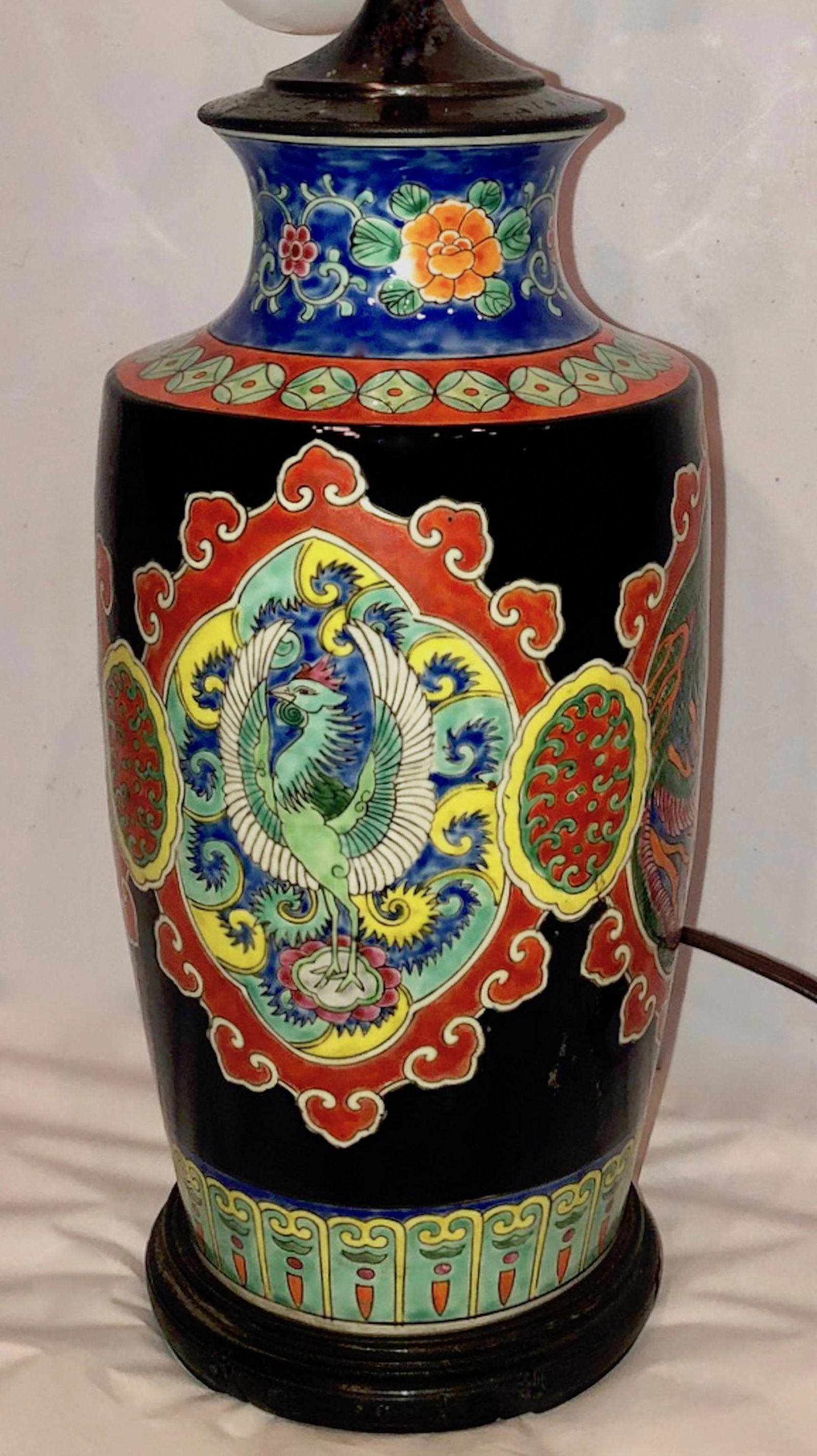 Chinese Enameled Porcelain Vase W/ Dragons & Phoenix (1 of 7)