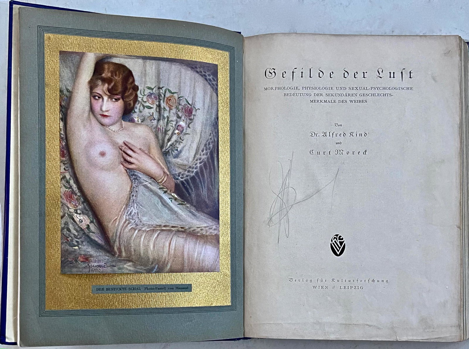 NUDE EROTICA---GEFILDE DER LUST---REALMS OF LUST, 1930: GEFILDE DER LUST. Morphology, physiology and sexo-psychological meaning of the secondary sex characteristics of the woman. Author: Dr. Alfred Kind and Curt Moreck. First edition. Publisher: Verlag fue