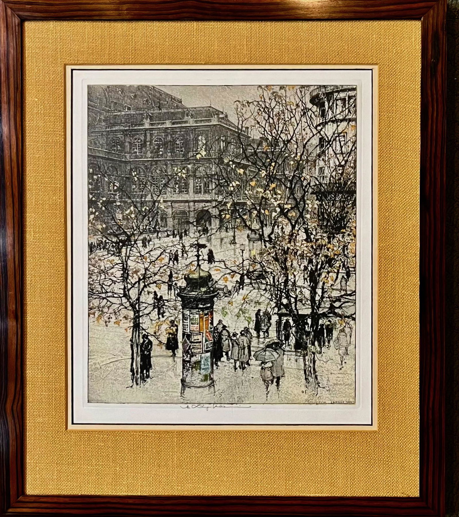 Luigi Kasimir (Austrian-Hungarian, 1881-1962)  VIENNA OPERA HOUSE, 1922 (1 of 4)