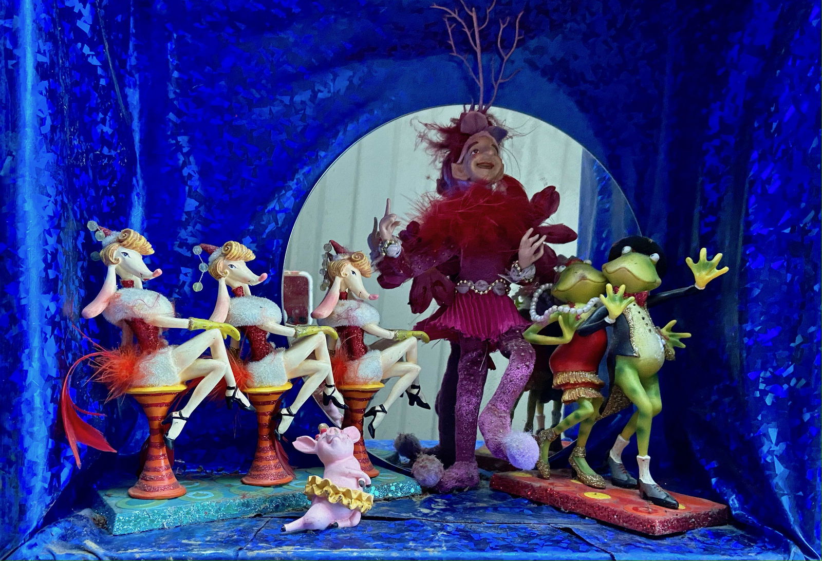 A Campy Anthropomorphic Assemblage of Found Art Object DANCERS c.1960s (1 of 6)