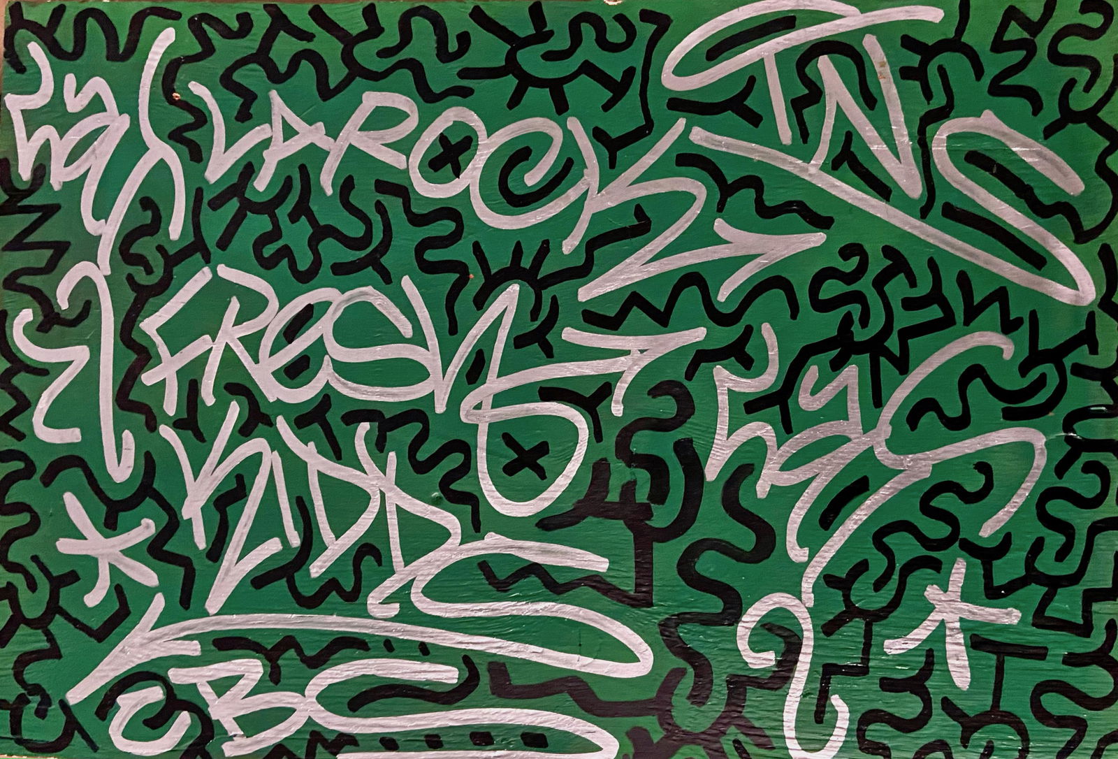 LA II (Angel Ortiz) Urban Graffiti Painting FRESH KIDS-LAROCK (1 of 2)