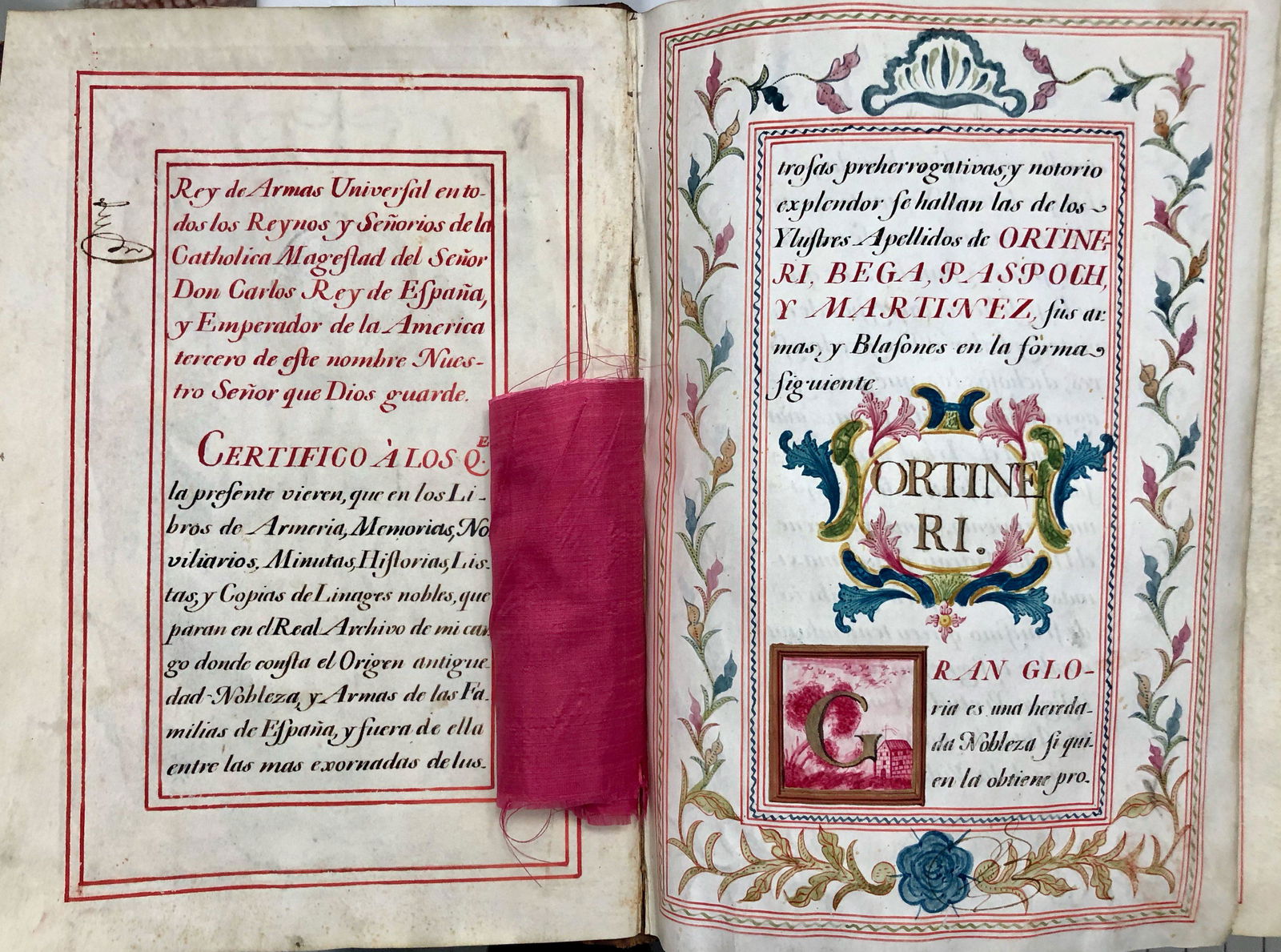 Carta Executoria Of Don Melchor, Issued by Charles III King of Spain 1765 (1 of 16)