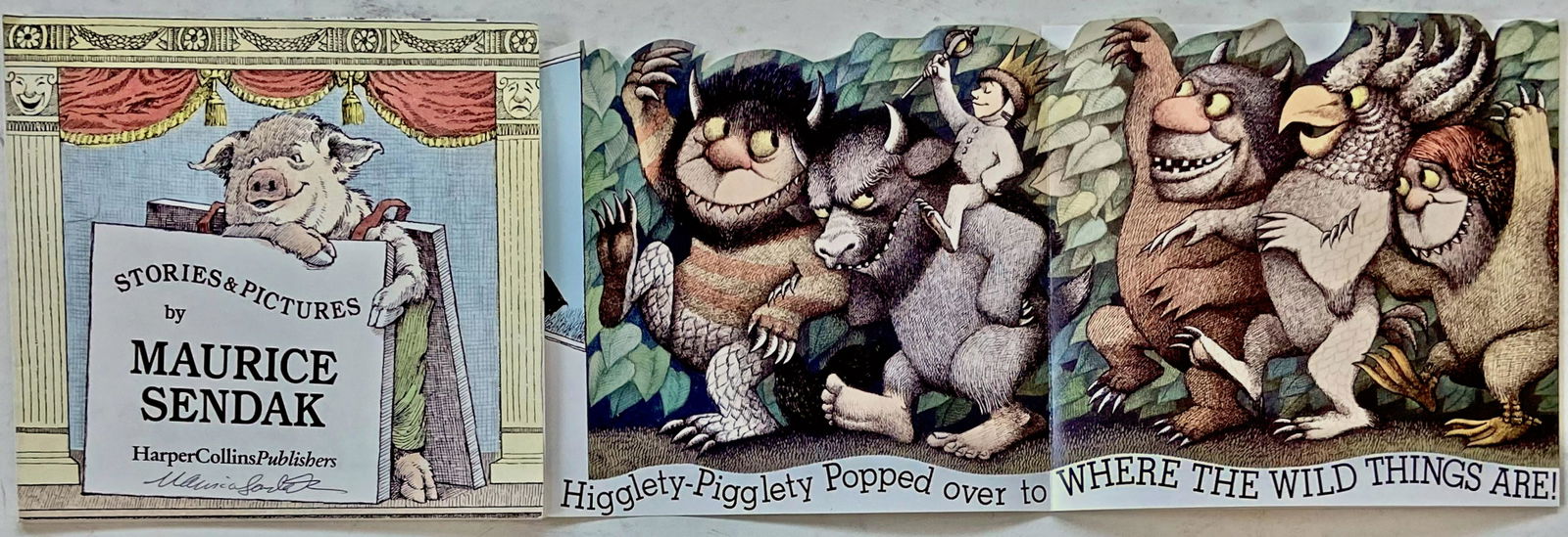 Stories & Pictures Promotional Pamphlet Signed by  Maurice Sendak, 1985 W/ COA (1 of 4)